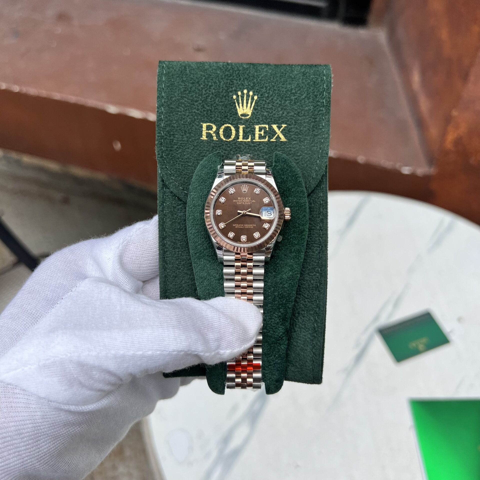 Rolex DateJust Best Replica Watch Chocolate Dial EW Factory 31mm - Elite Watch Atelier
