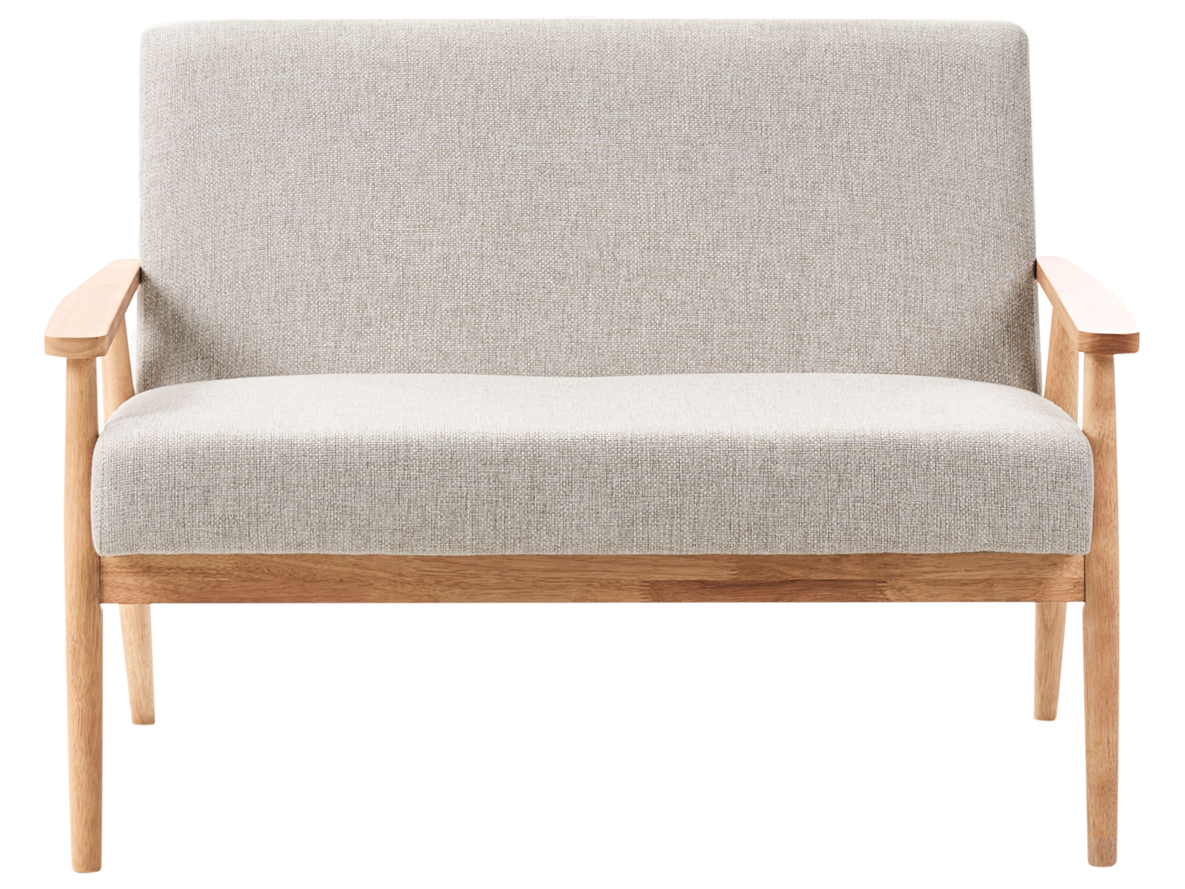 Sofa 2 Seater ESRUM Fabric Light Brown/ Grey