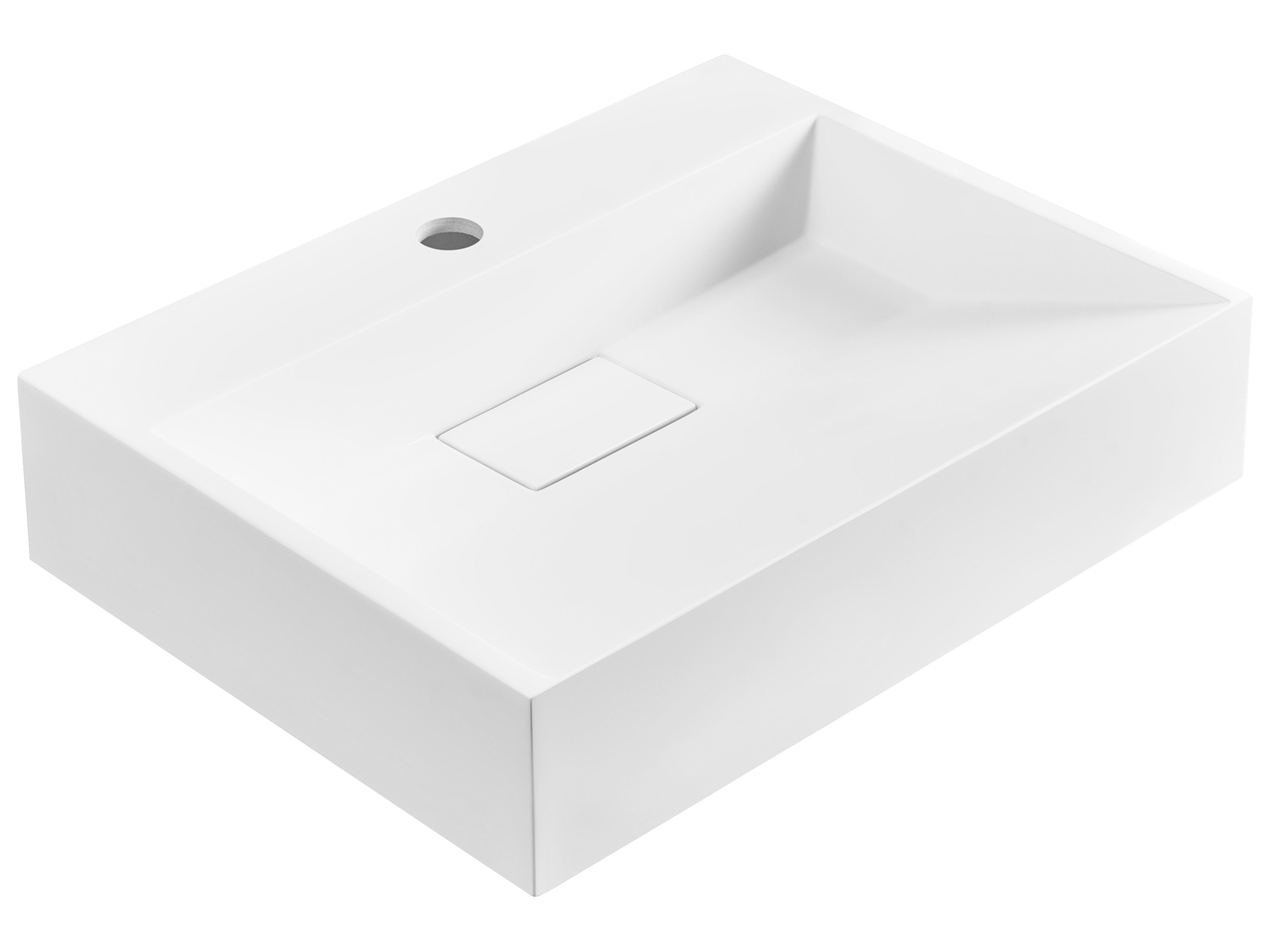Wall Hung Basin QUENKO 500 x 380 mm Mineral Cast White
