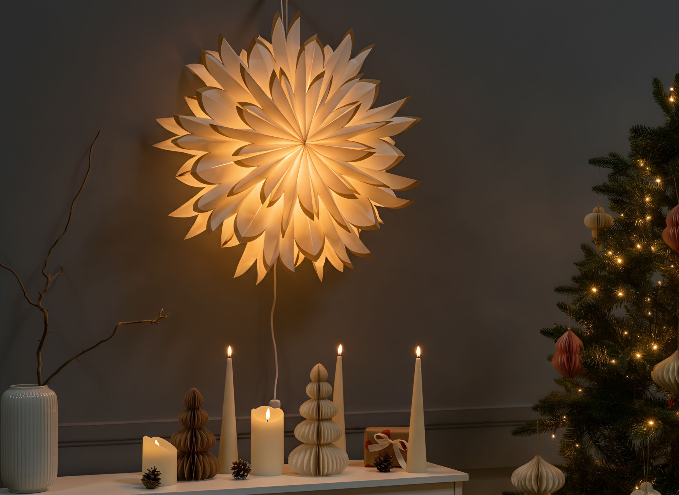 Christmas Decoration SVEDAN Star 60 cm Off-White