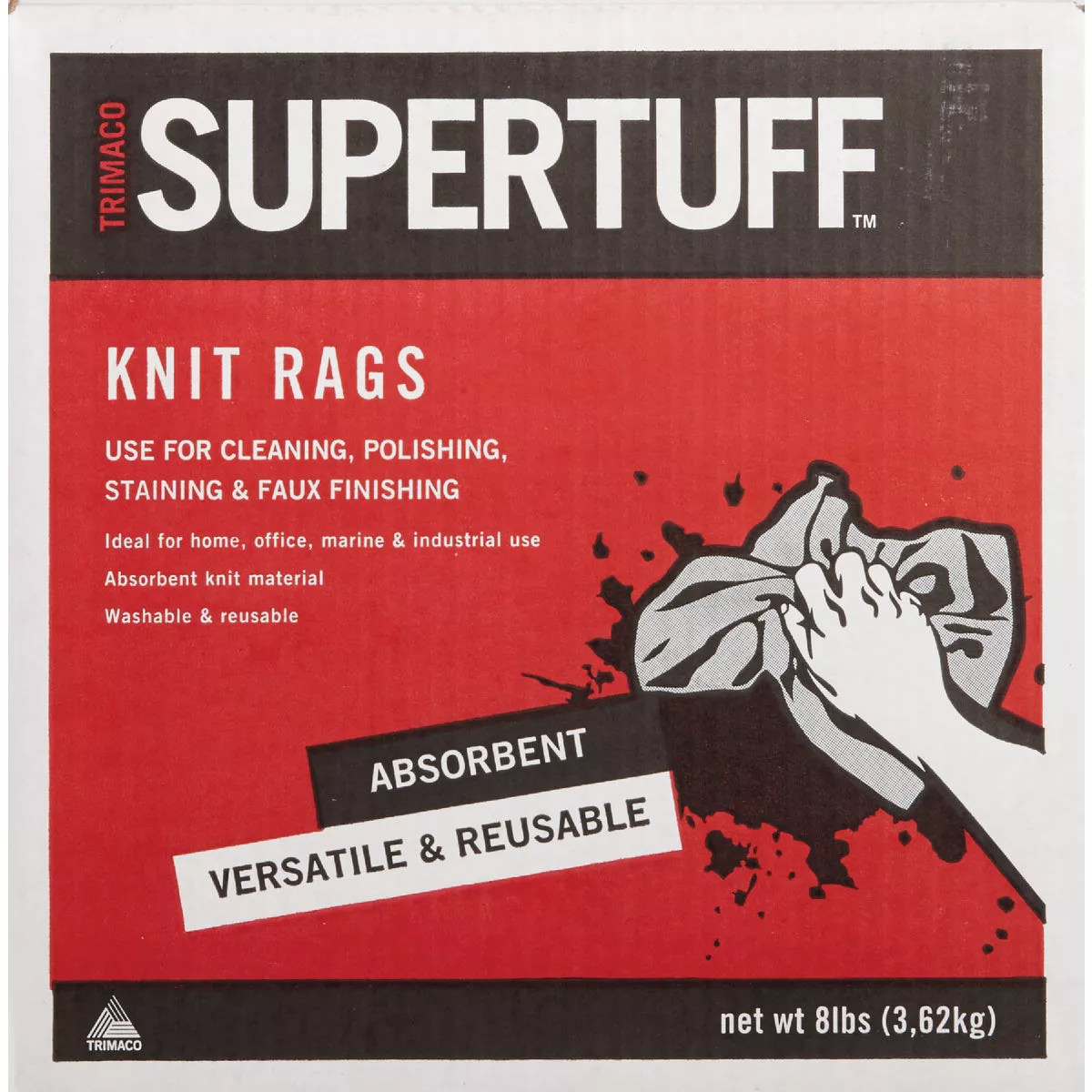 Trimaco SuperTuff White Knit T-Shirt Painter's Rags (8 Lb.)