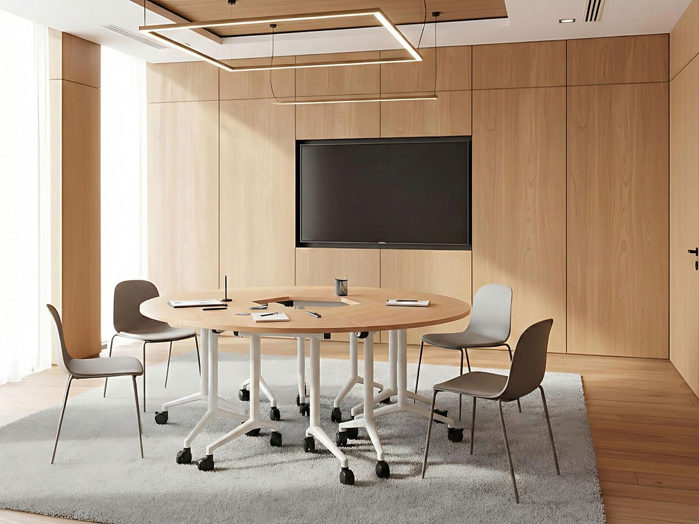 Foldable Corner Desk Module CAVI Brown 90 cm 64 cm