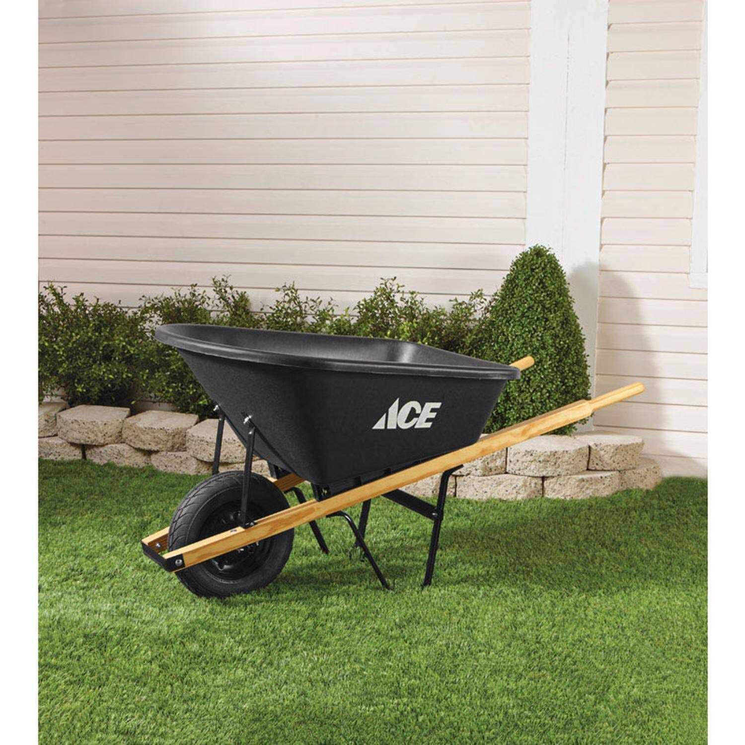 Ace Poly Residential Wheelbarrow 6 Cu Ft - Image 4 Ace Poly Residential Wheelbarrow 6 Cu Ft - Image 4