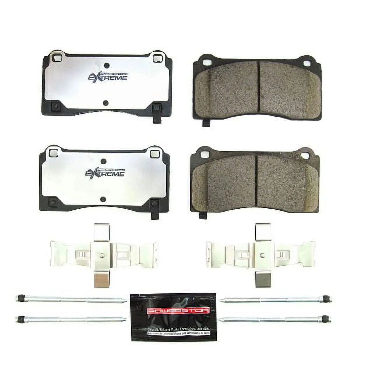 Power Stop Front Z26 Street Warrior Carbon-Fiber Ceramic Brake Pads with Hardware Z26-2195
