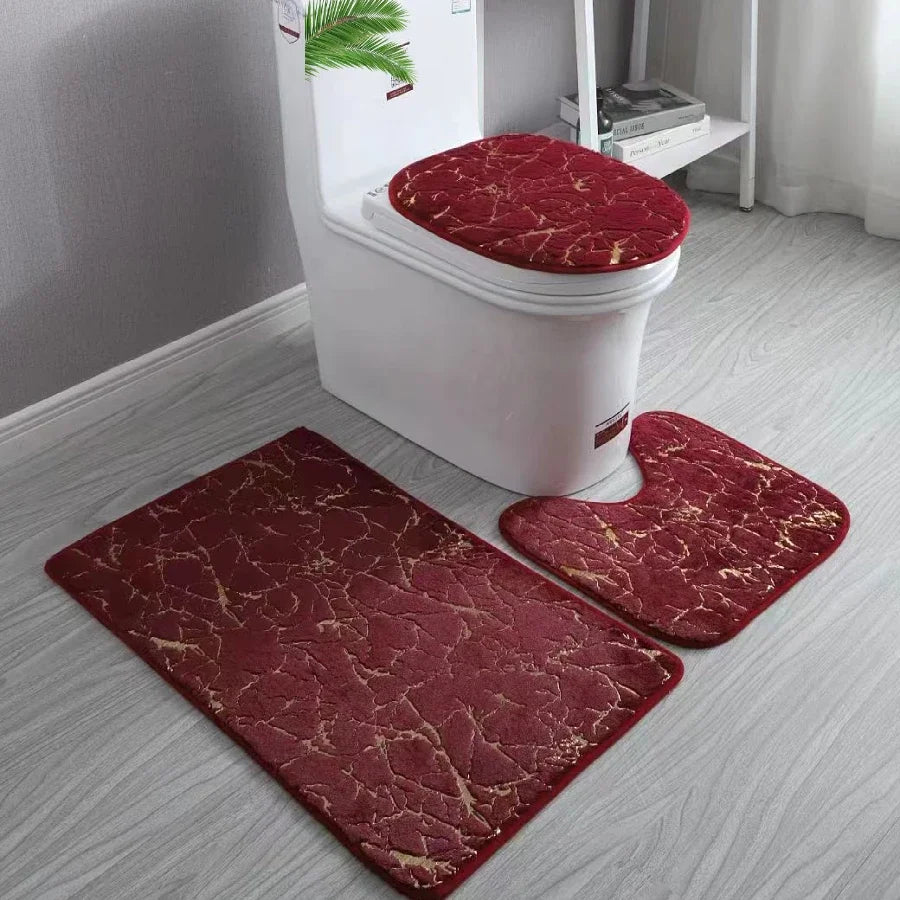 GoldEleganceMat | Anti-Slip Toiletmat Set
