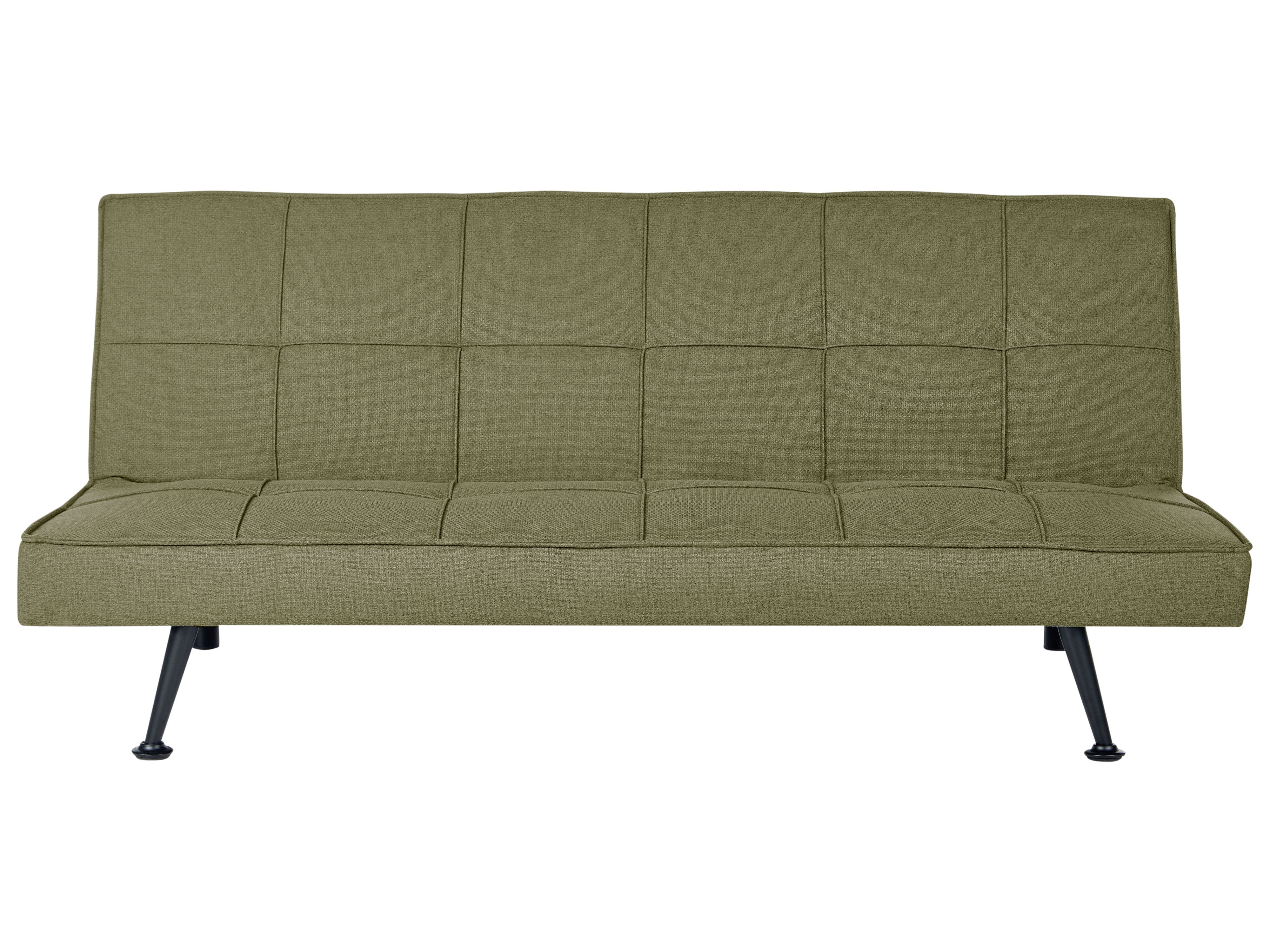 Sofa Bed 3 Seater HASLE Fabric Olive Green