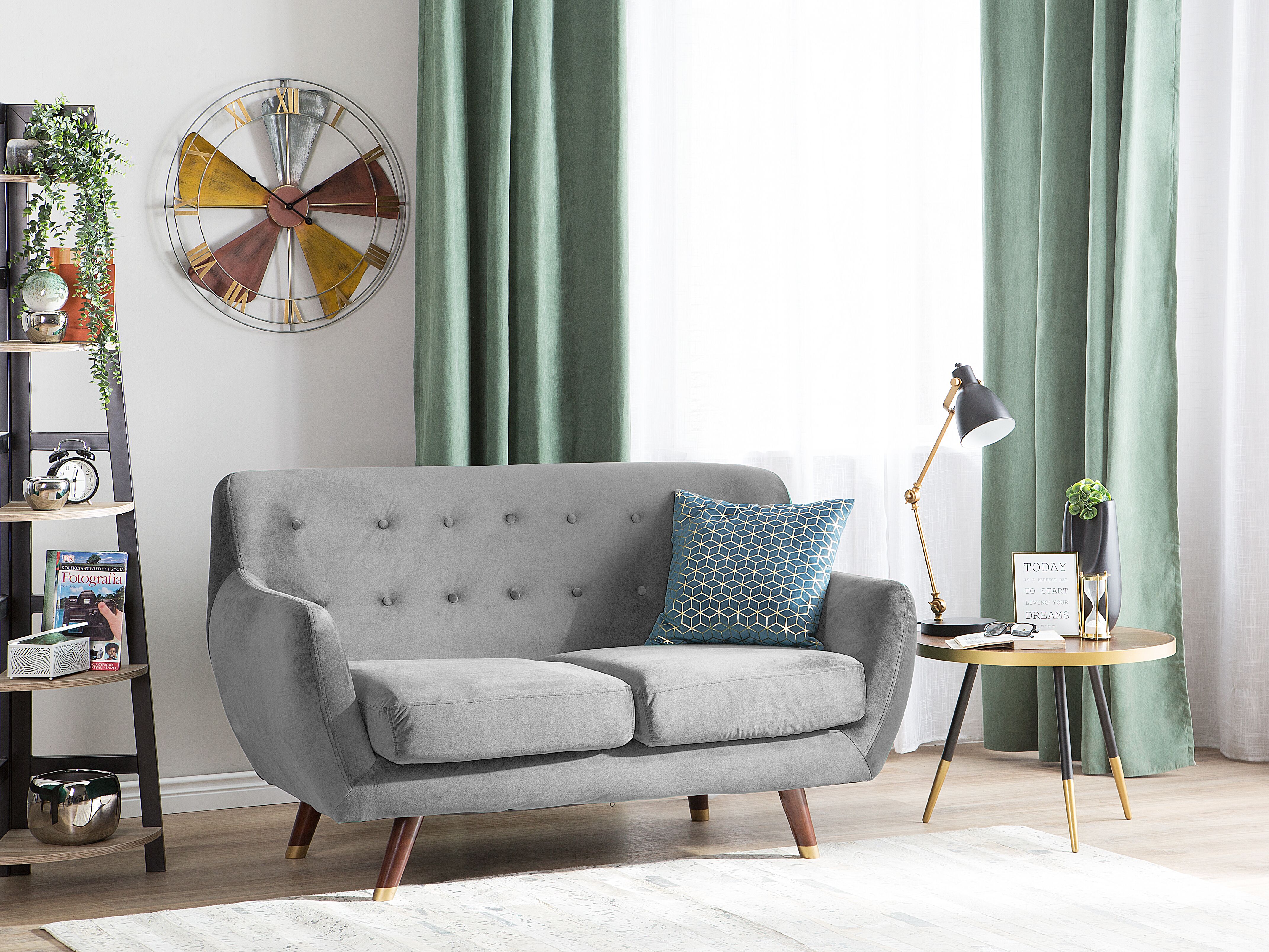 Sofa 2 Seater BODO Velvet Grey