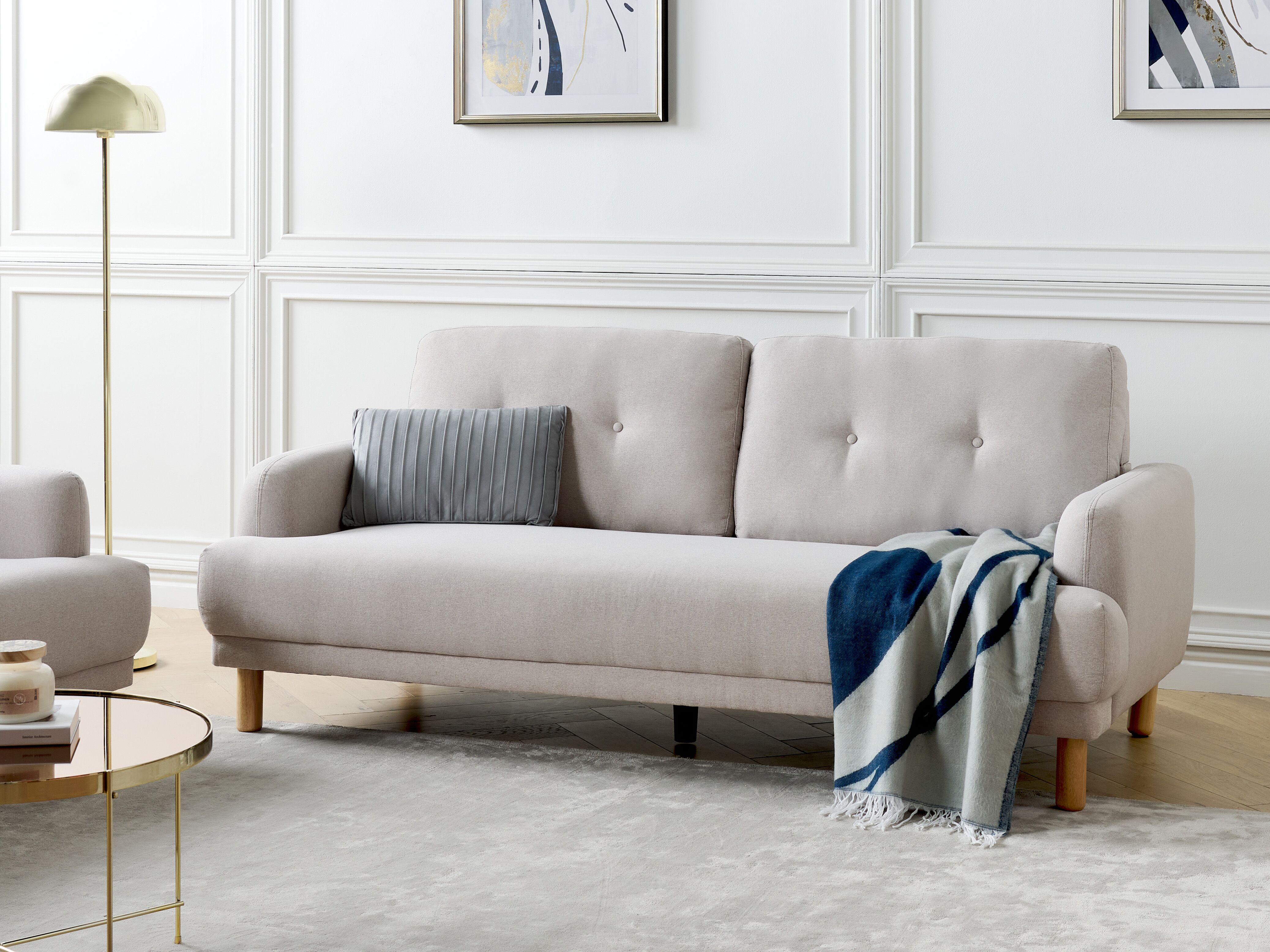 Sofa 3 Seater TUVE Fabric Taupe