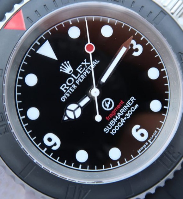 Replica Rolex Submariner Fragment Black Dial Ceramic Bezel Rubber Strap A2836 - Top club
