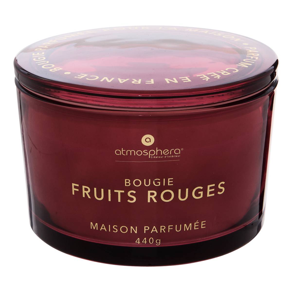 Scented Candle "Glowy" Fruity Scent, Red Fruits, 440g