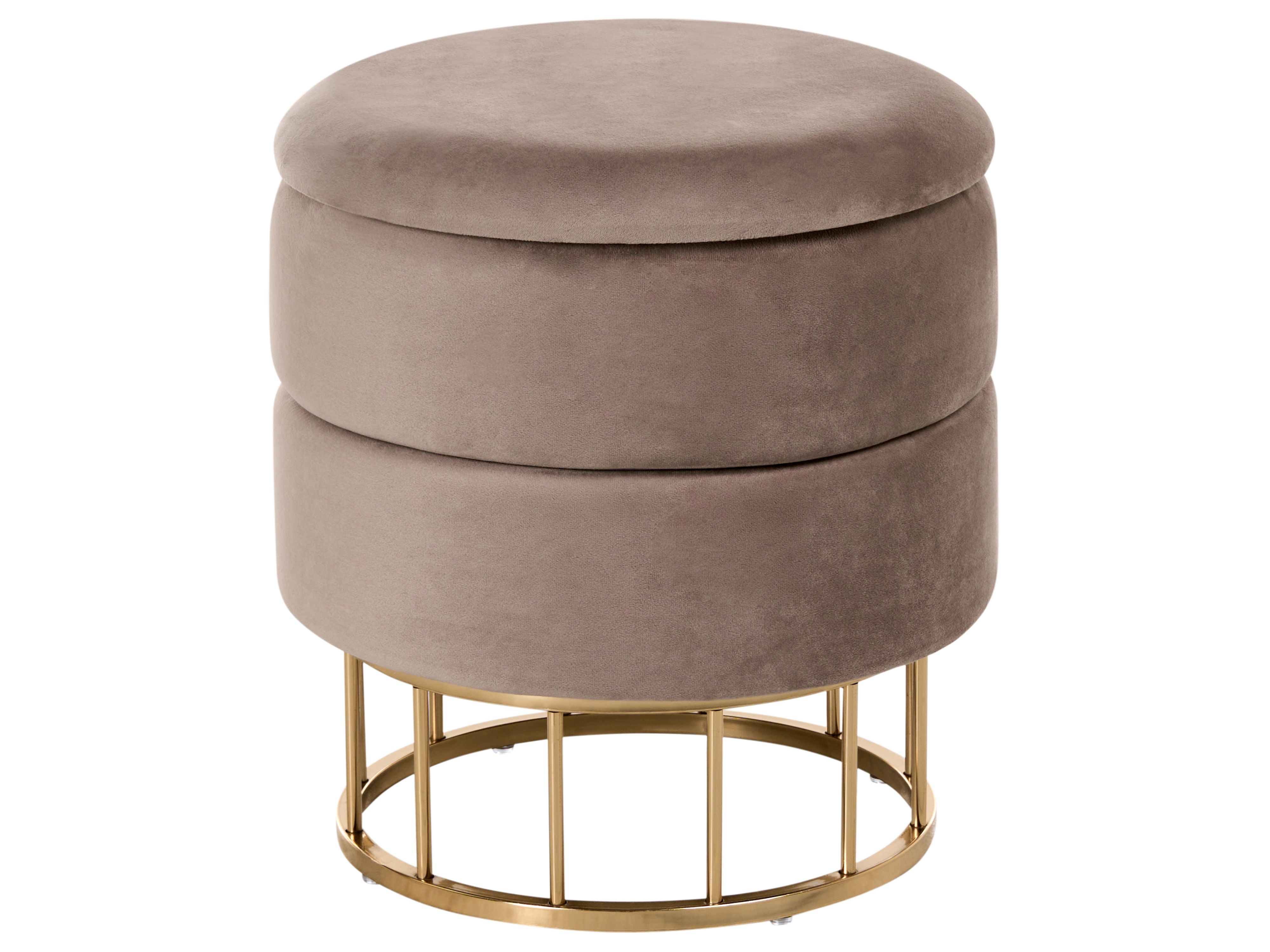 Storage Pouffe ELGIN Velvet Taupe
