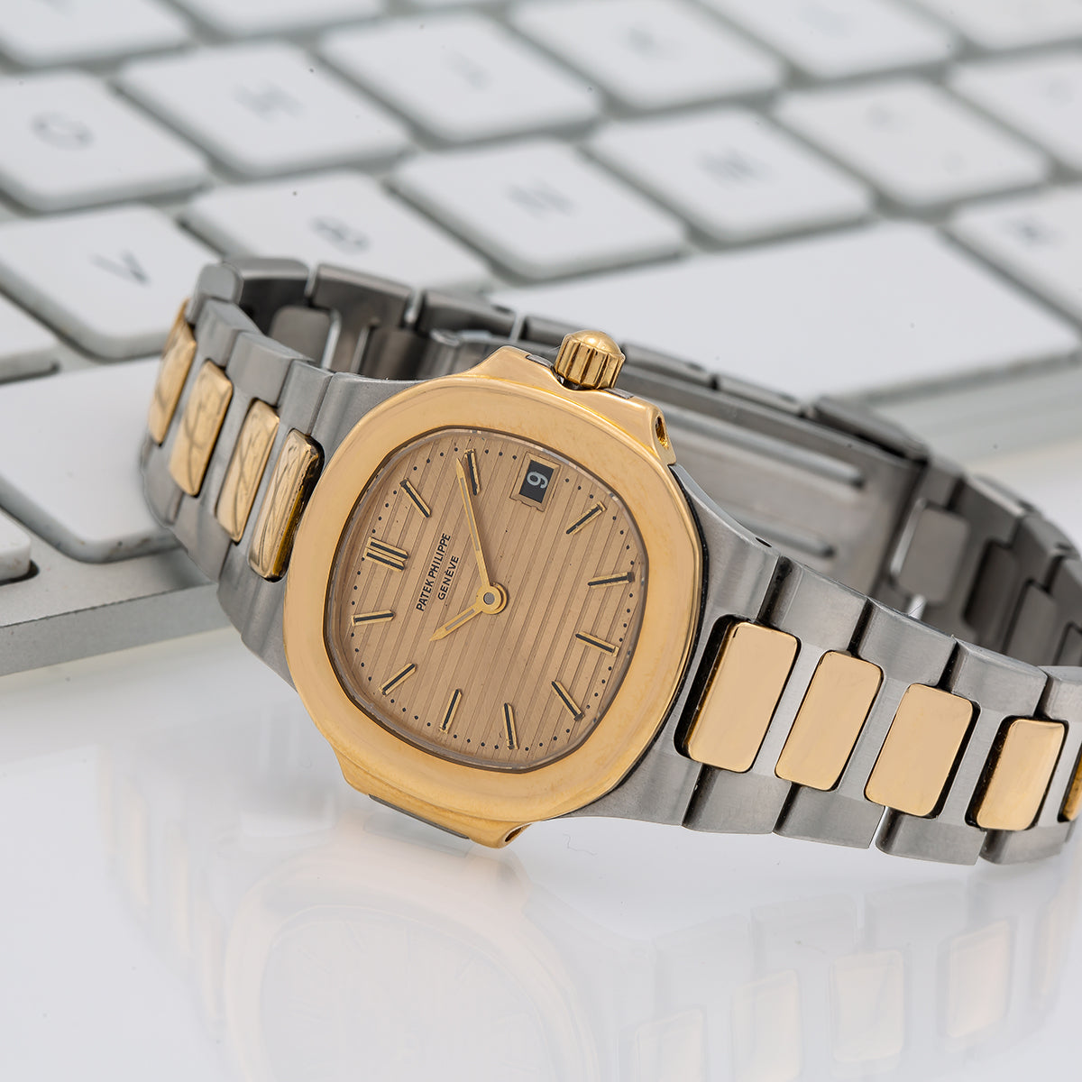 Patek Philippe Nautilus 4700 24MM Champagne Dial With Two Tone Bracelet(1:1 replica) - Elite Watch Atelier