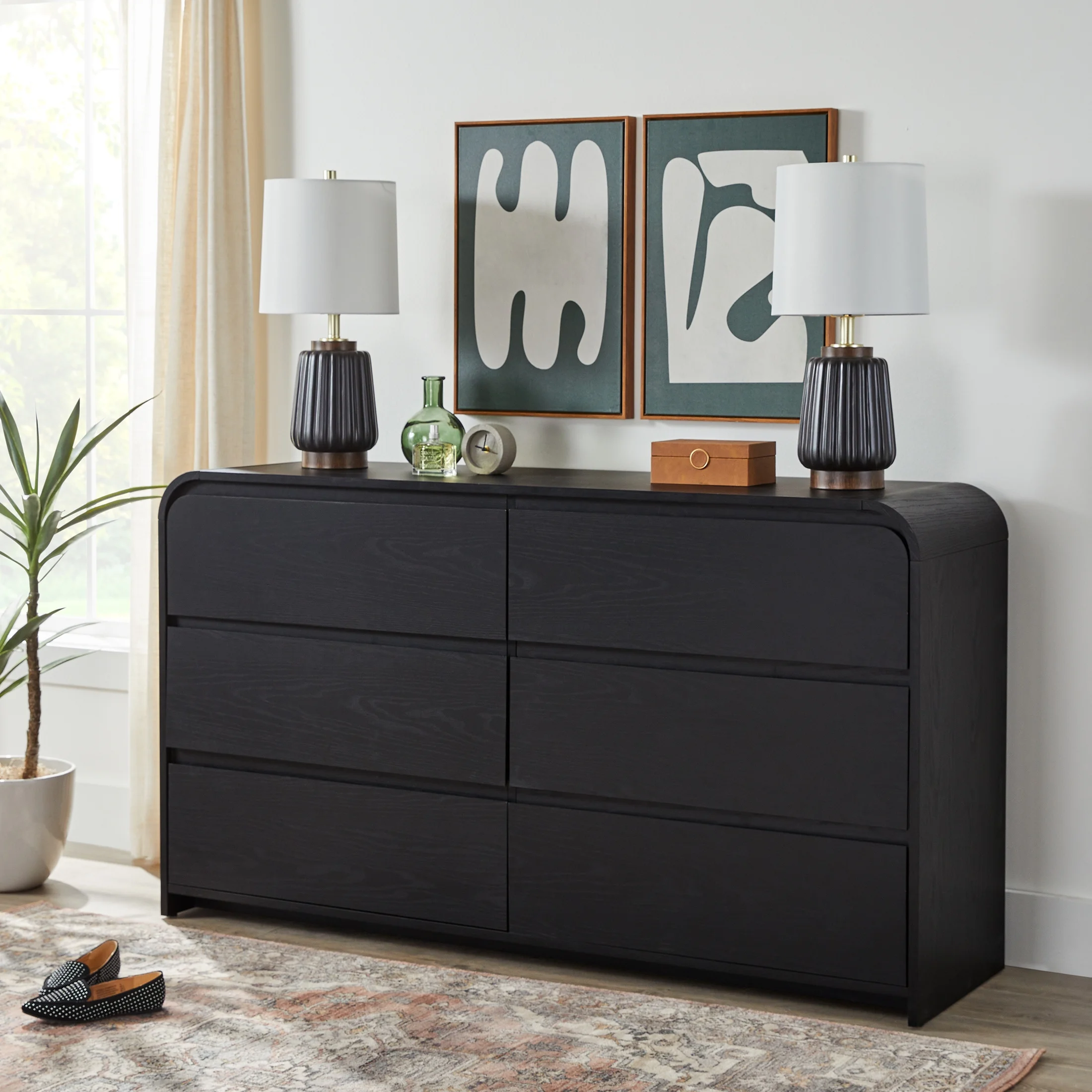 Better Homes & Gardens Juliet 6 Drawer Dresser, Black Finish - Image 2