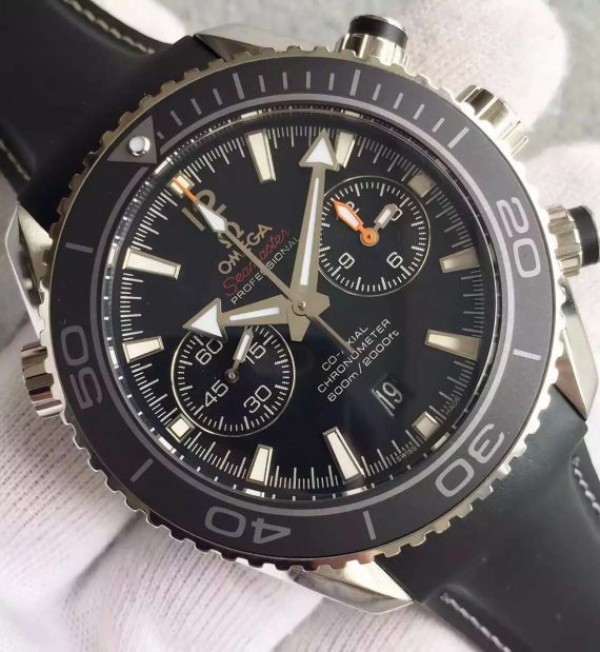 Replica Omega Seamaster Professional Chrono Black Ceramic Black Dial Rubber Strap A9300 - Elite Watch Atelier