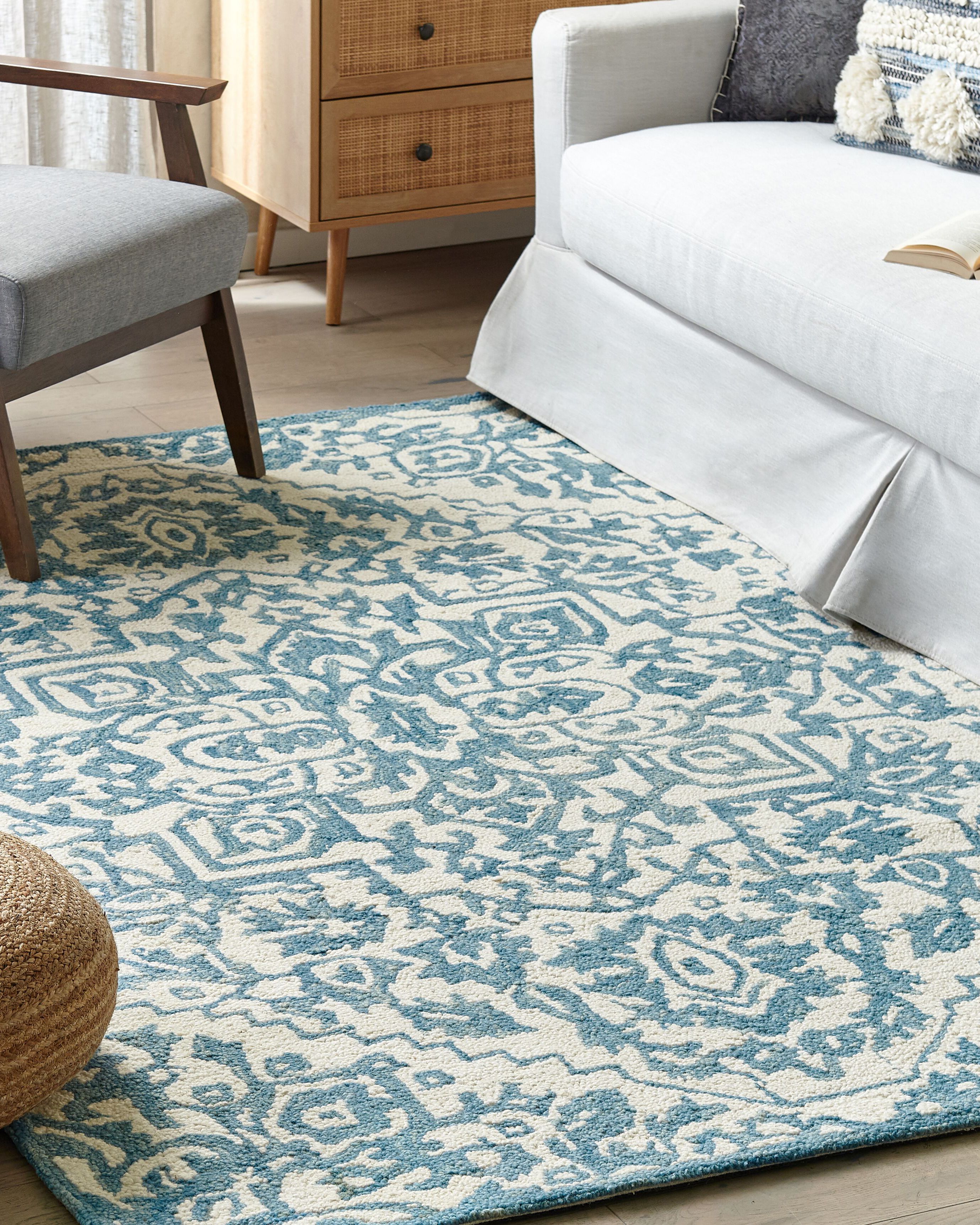 Rug AHMETLI Blue 160 x 230 cm Wool