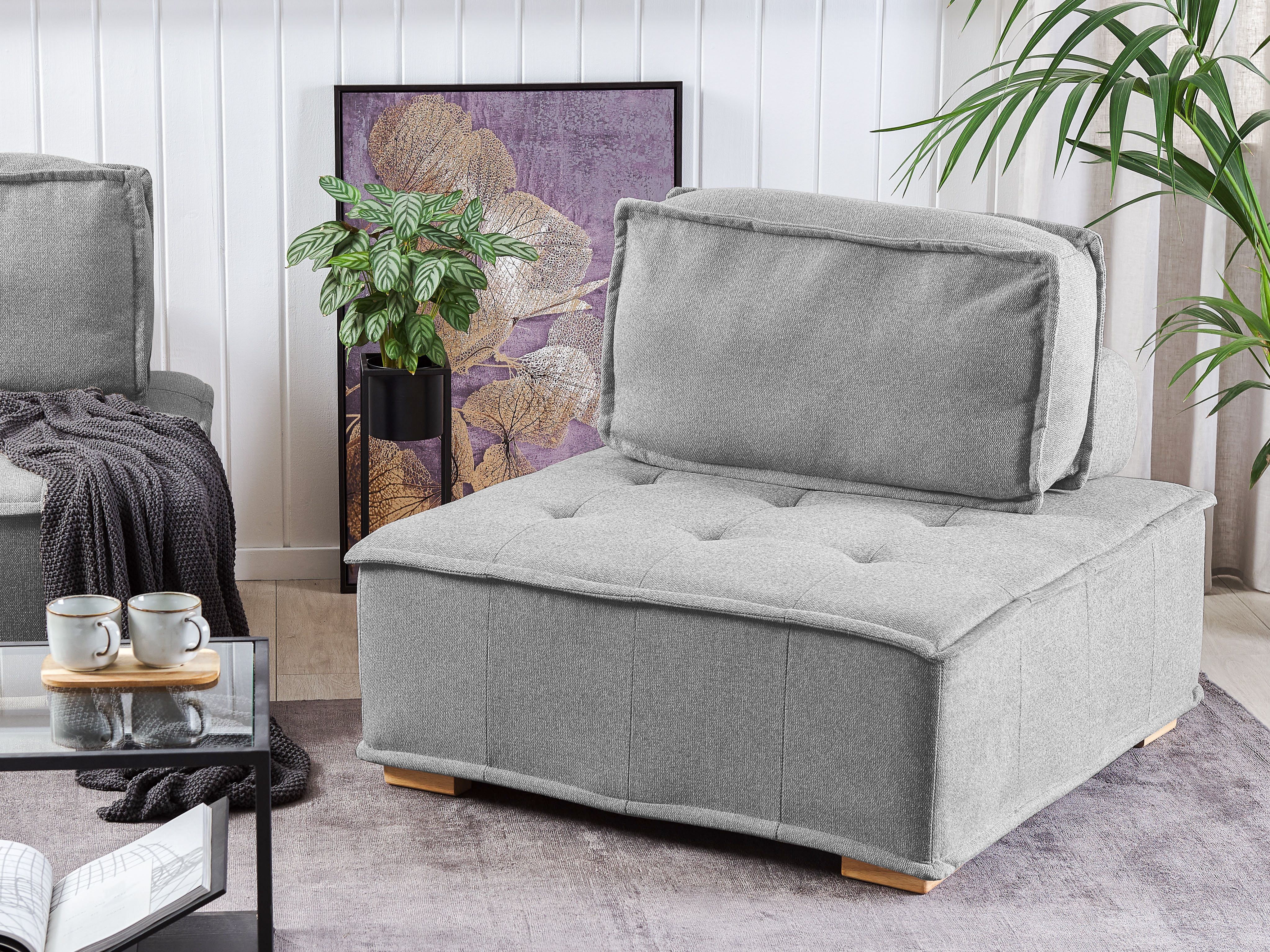1-Seat Section TIBRO Fabric Grey