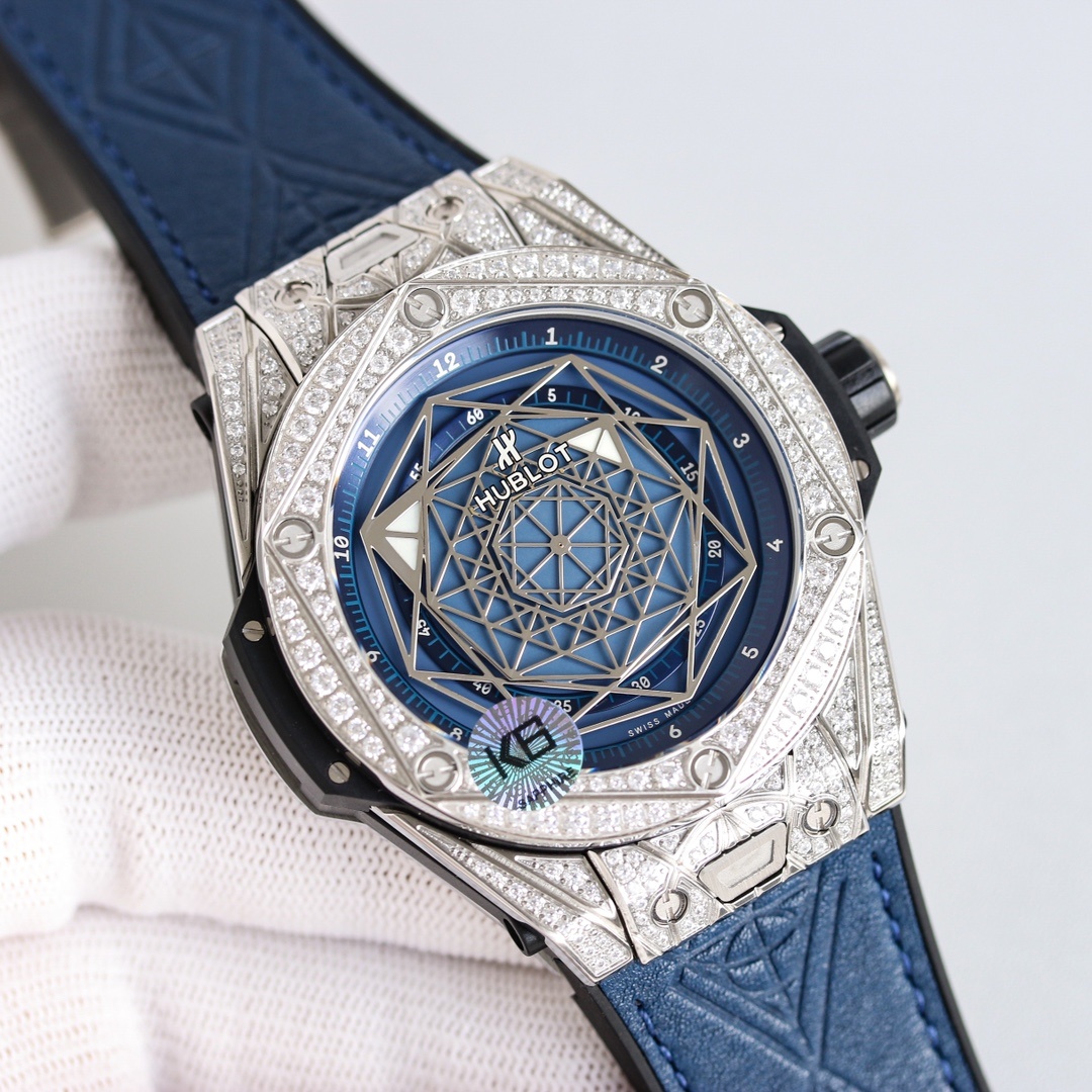 Hublot Big Bang Sang Bleu 45mm Automatic Men's Watch(1:1 replica) - Top club
