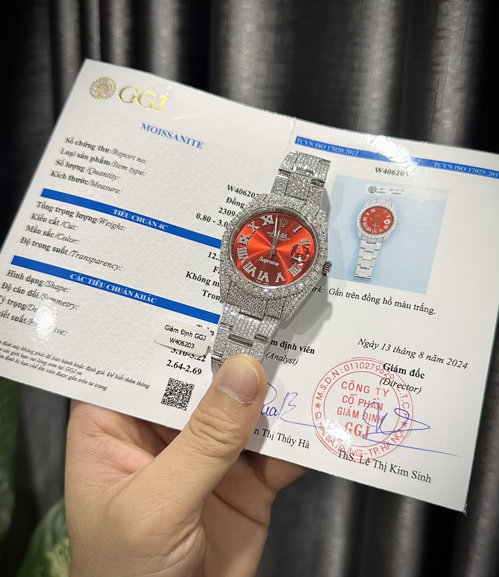 Rolex Replica 1:1 Watch DateJust Supreme Full Diamond Moissanite Hong Kong 41mm - Elite Watch Atelier