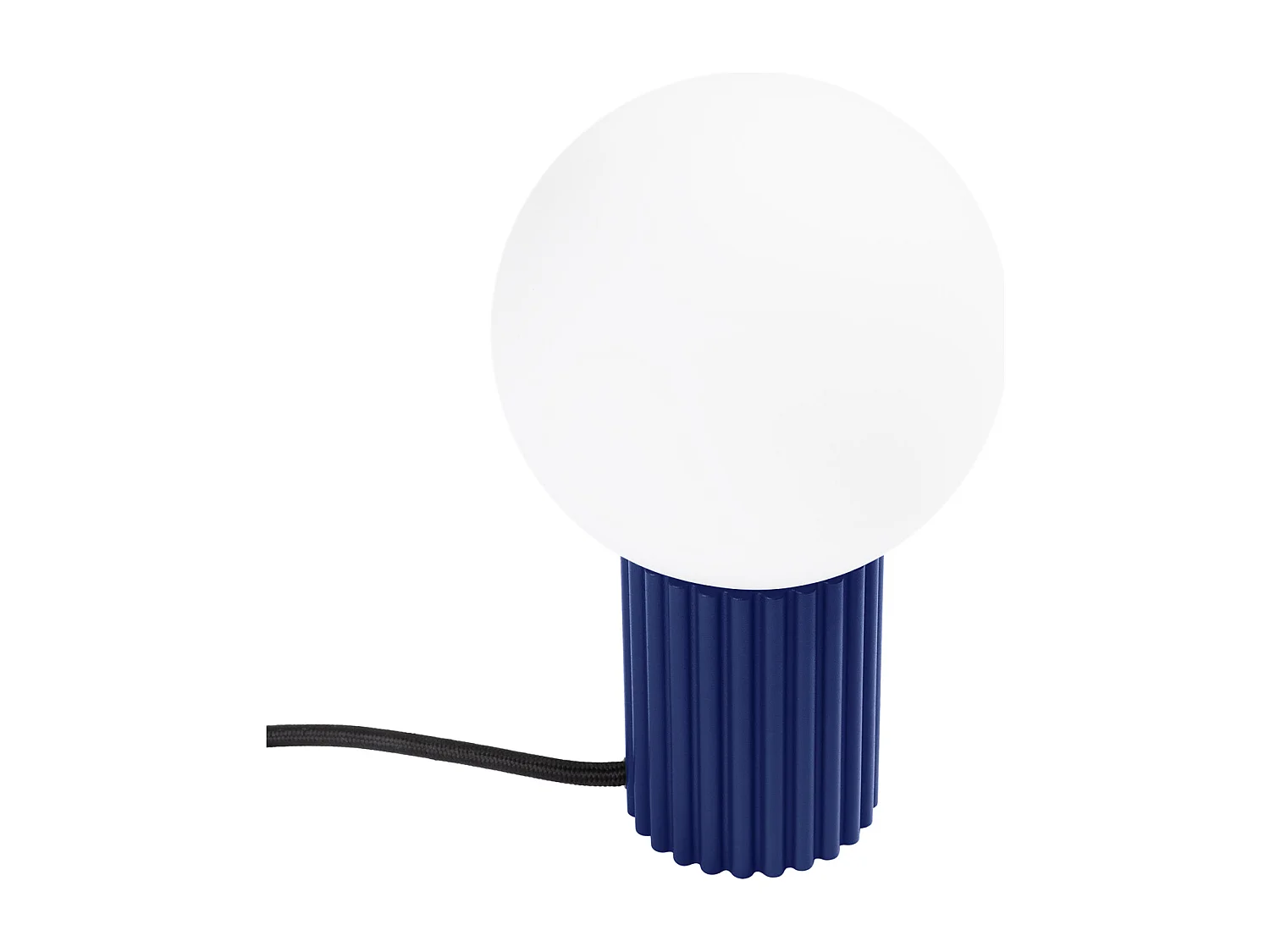Lampe De Bureau Halo Moderne En Aluminium/Verre - 1 Sources Lumineuses - L.12 X H.19 Cm - Outremer