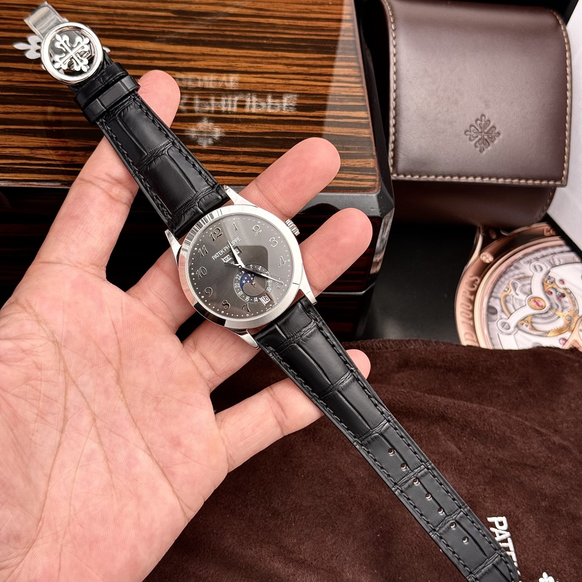 Patek Philippe Fake Watch Complications 5396G Gray Dial GR Factory 38.5mm - Top club