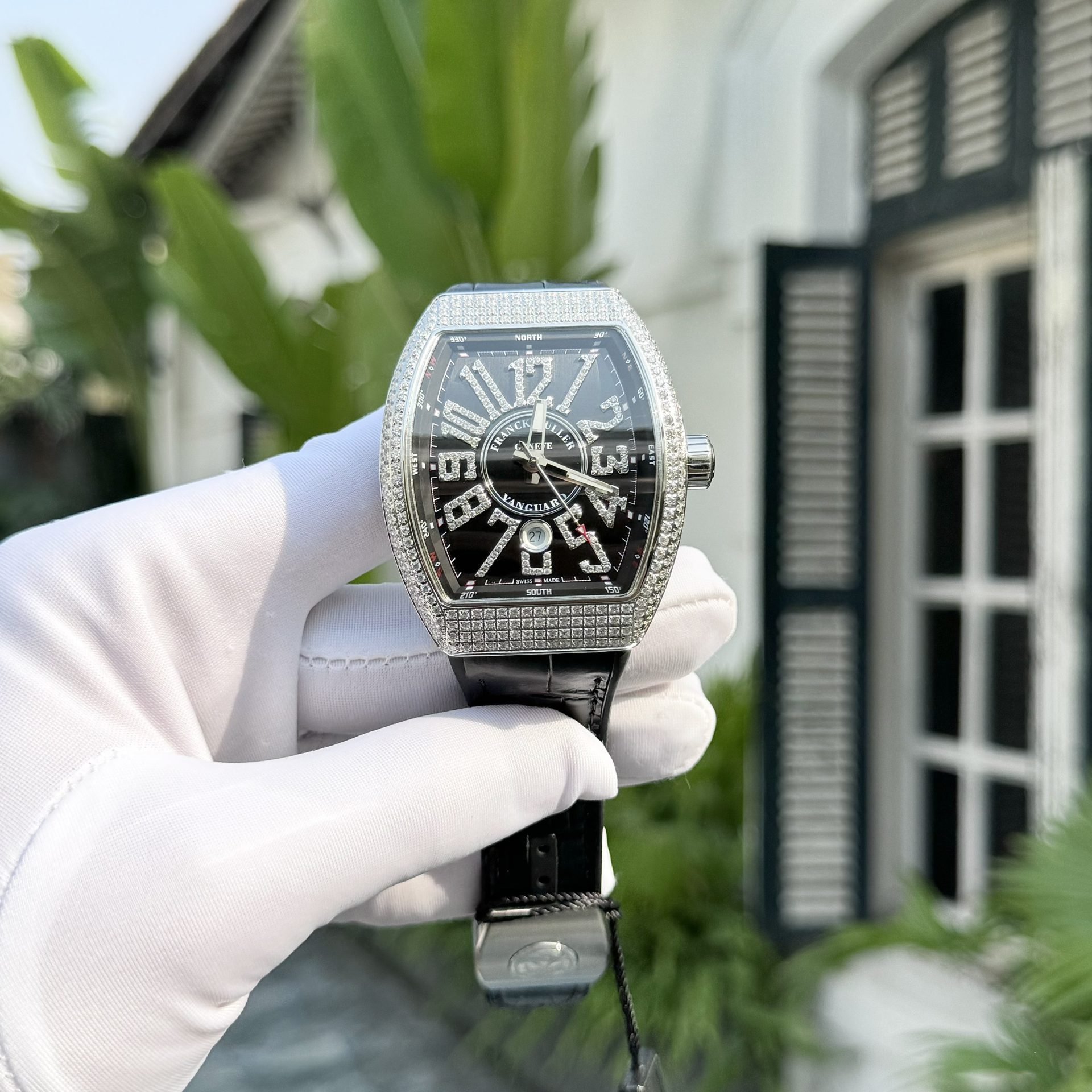 Franck Muller V45 SC DT Replica 11 Watch Black Dial With Stone  Factory ABF 45mm - Top club