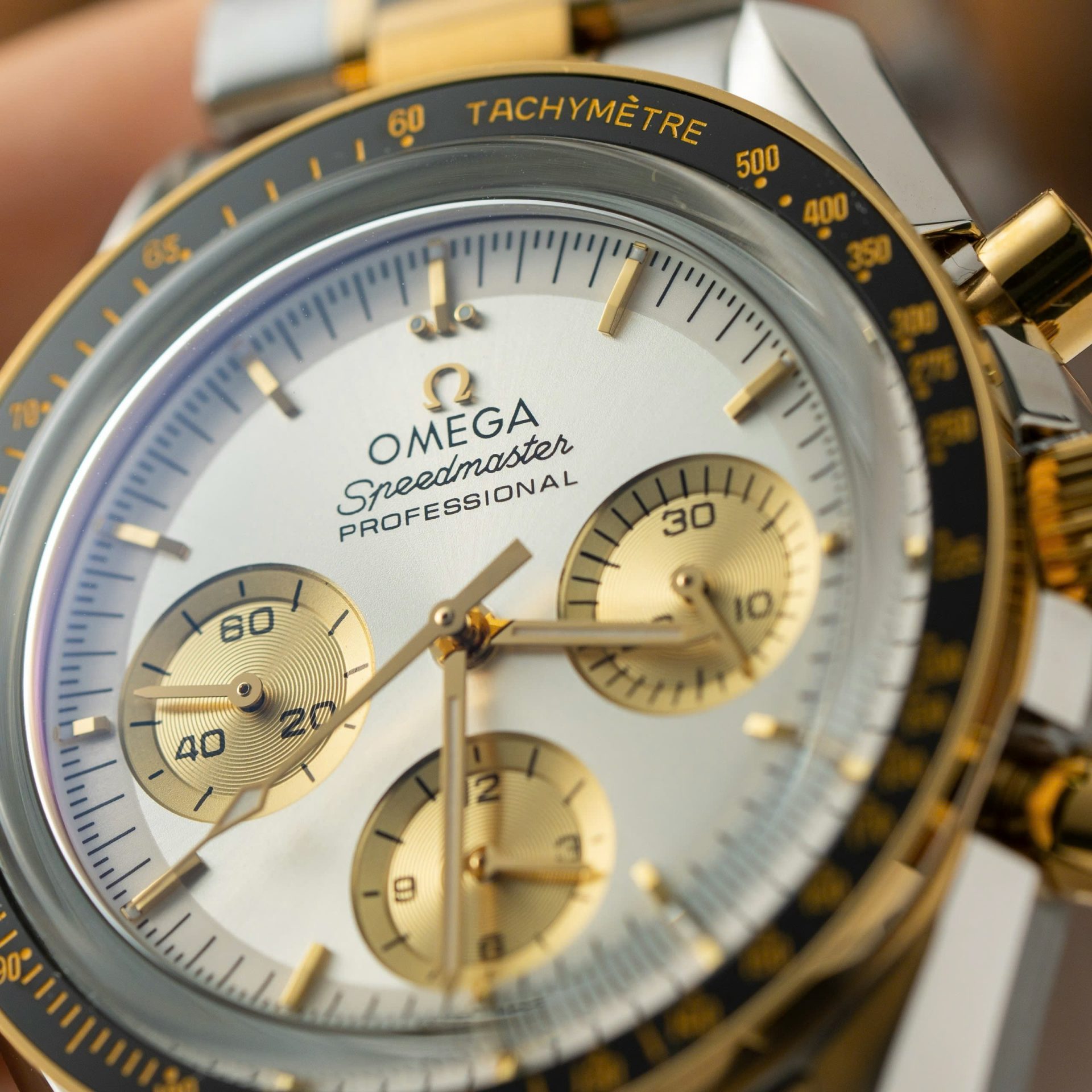 Omega SpeedMaster MoonWatch Chronogarph Demi Gold Replica Watch 42mm - Top club