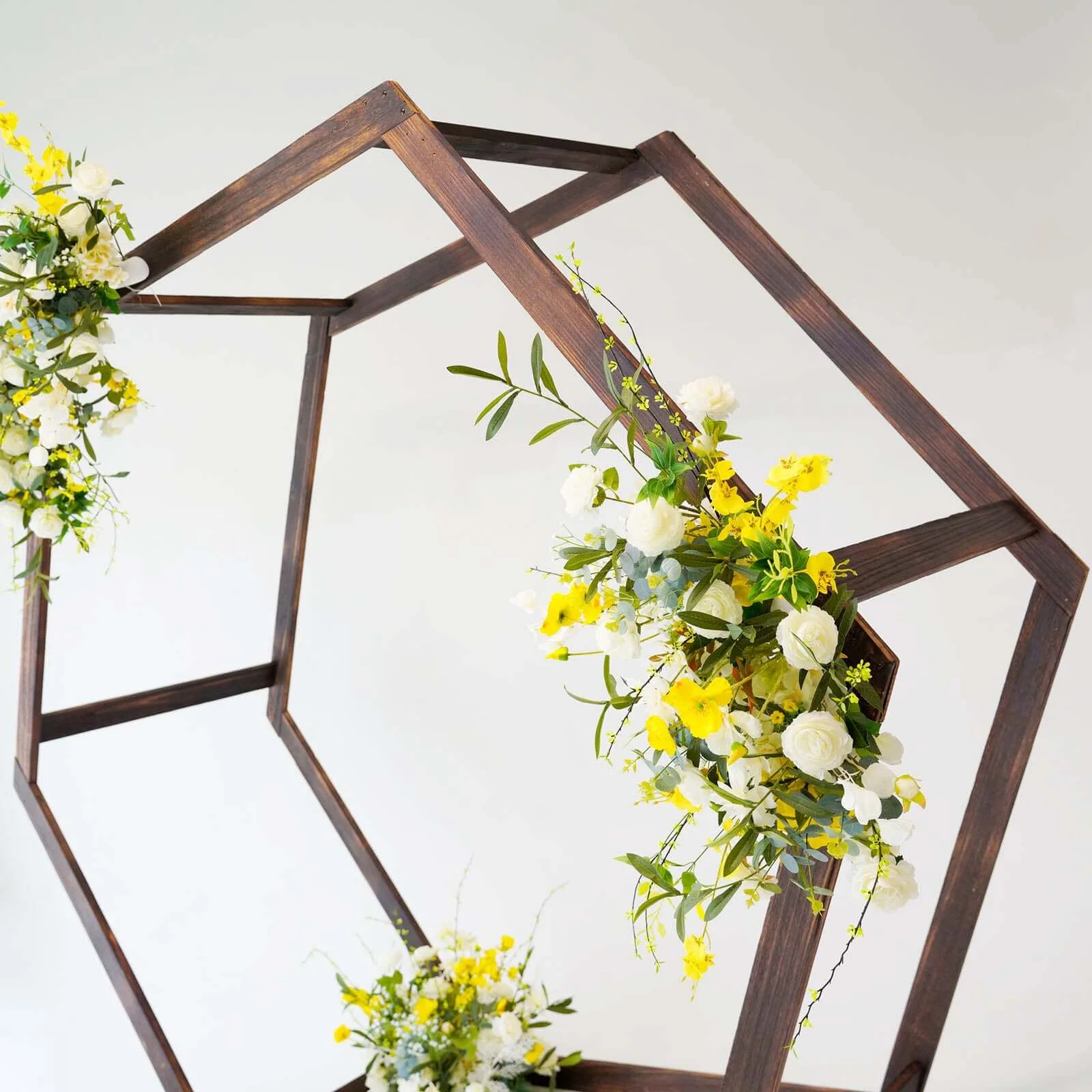 Efavormart 7FT Rustic Square Wedding Arch Wooden Backdrop Stand, Wedding Ceremony Arch - Brown - Image 22