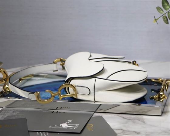 Saddle Bag With Strap Latte Grained Calfskin – DB0701:1High-quality replica