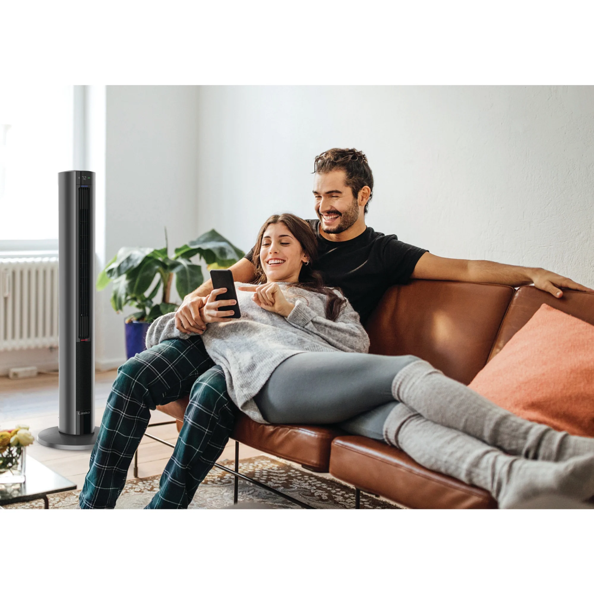Lasko 42" 1500W All Season Tower Fan & Space Heater with Timer and Remote, White, FH500 - Image 46