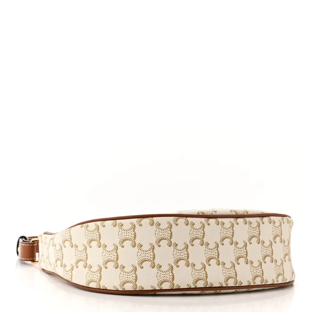 Superfake Celine White Canvas & Calfskin Ava Shoulder Bag Reps1:1High-quality replica