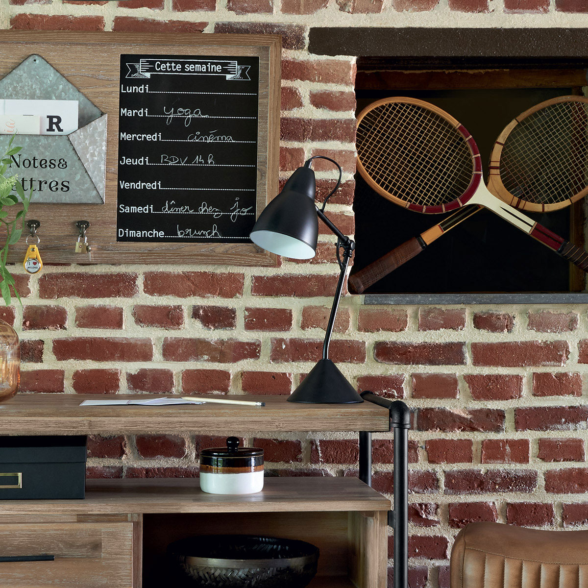 Lamp "Aude" Black, H.62 cm