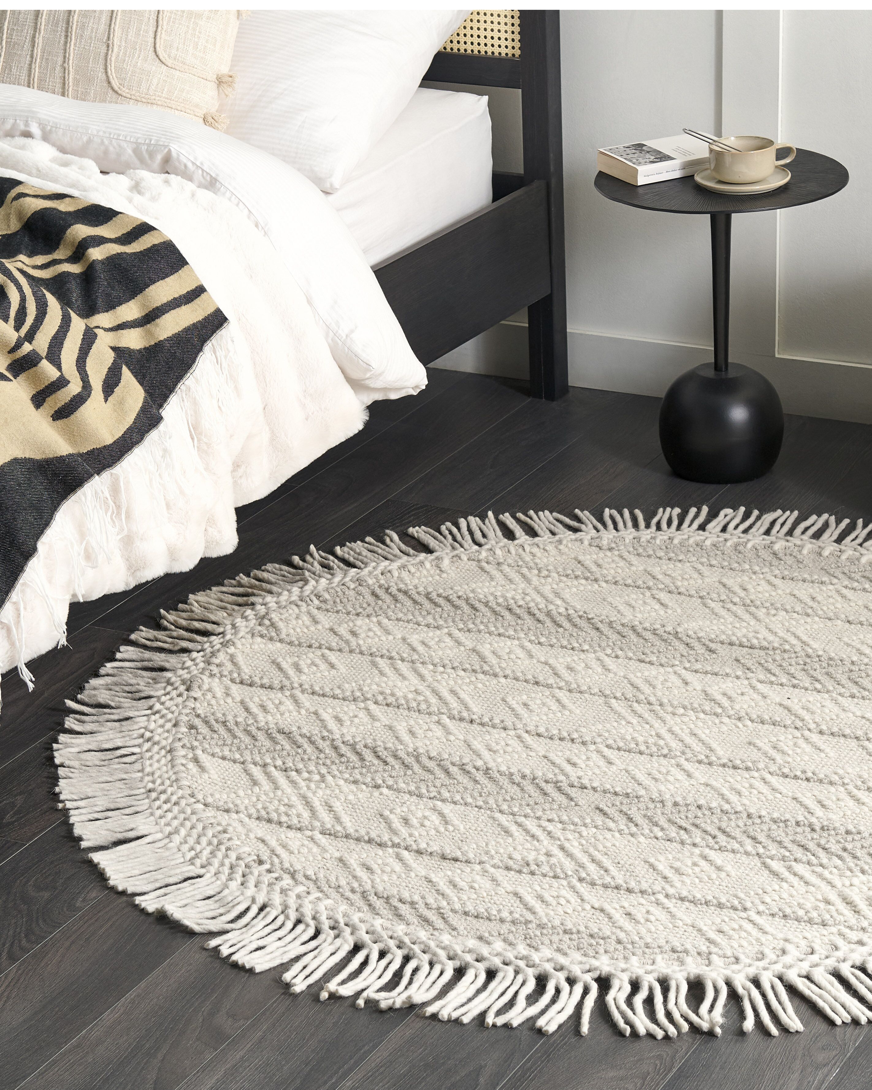 Rug BALTALAR Beige ø 140 cm Wool