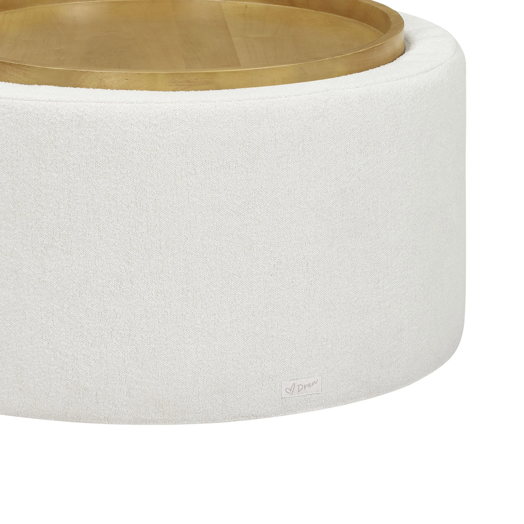 Beautiful Drew Stowaway Coffee Table with Storage by Drew Barrymore, Cream - Image 10