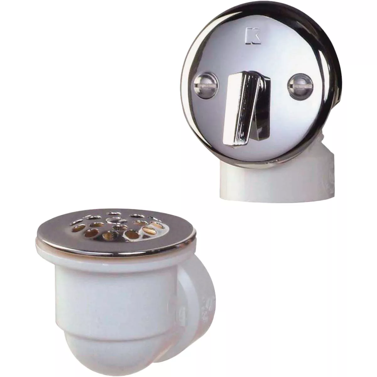 Keeney Schedule 40 PVC Triplever Half Pack Bath Drain Kit with Polished Chrome Trim