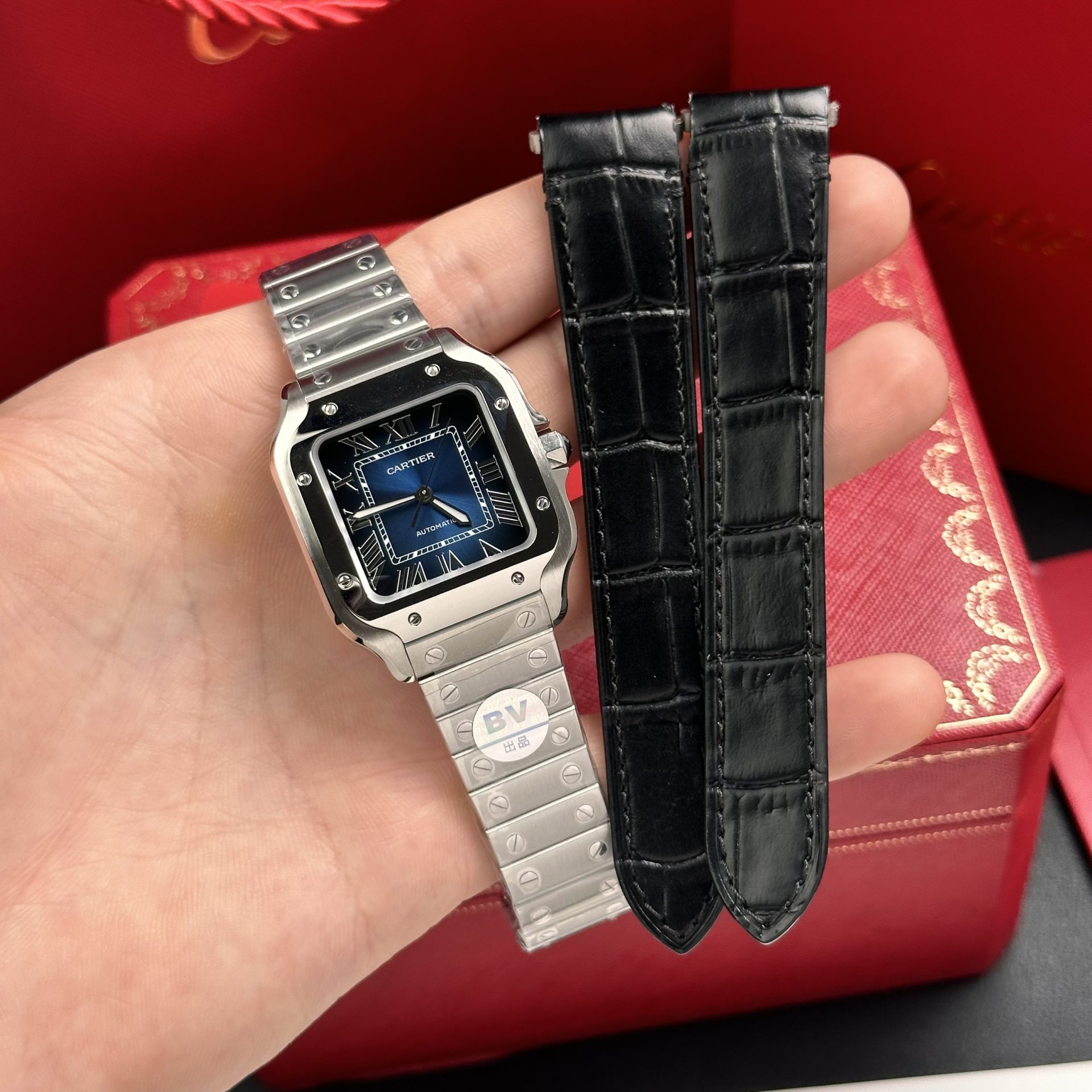 Cartier Replica Watch Santos WSSA0063 Blue Dial BV Factory 35mm - Top club