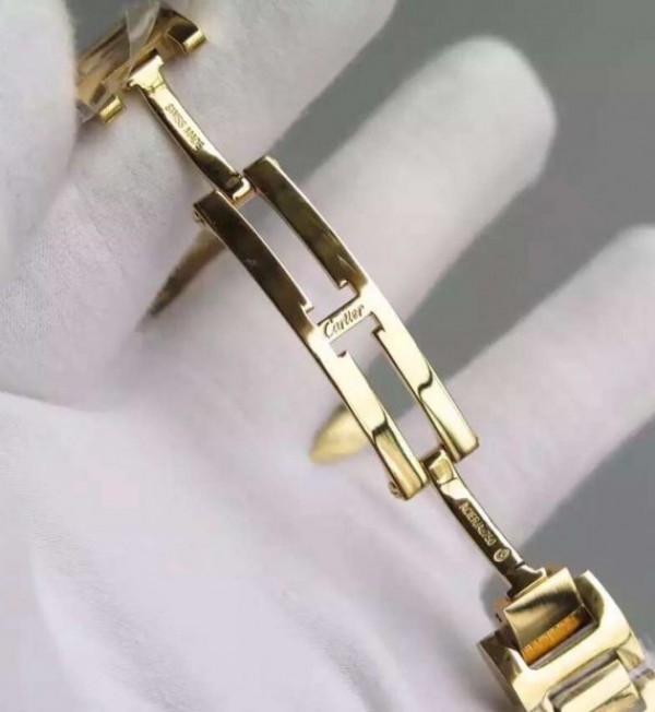 Replica Cartier Ballon Bleu 28mm YG Diamonds Bezel White Dial Bracelet Ronda Quartz - Top club