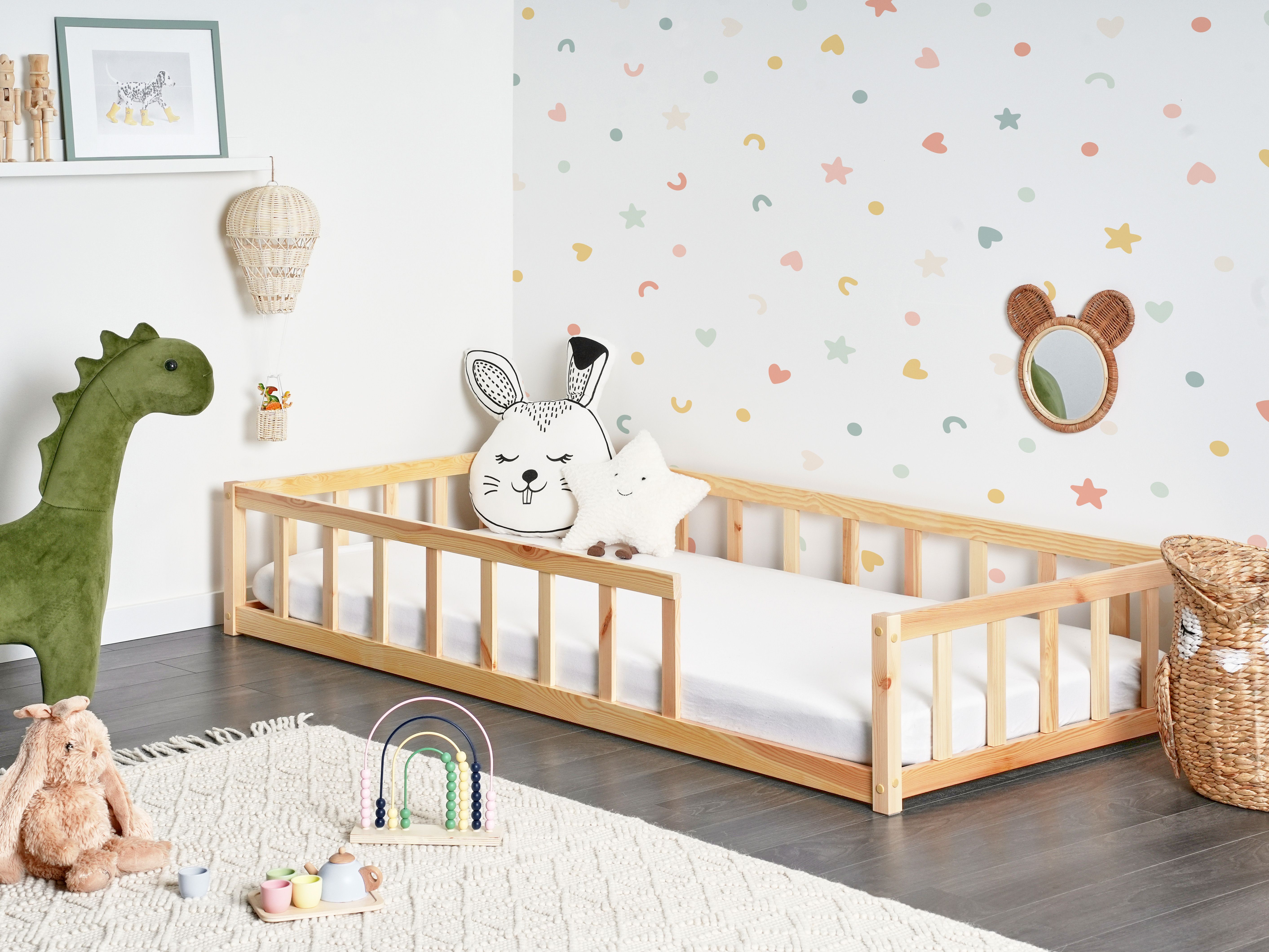 Kids Bed Pine Wood MEYMAC 90 x 200 cm (EU Single) Light Brown