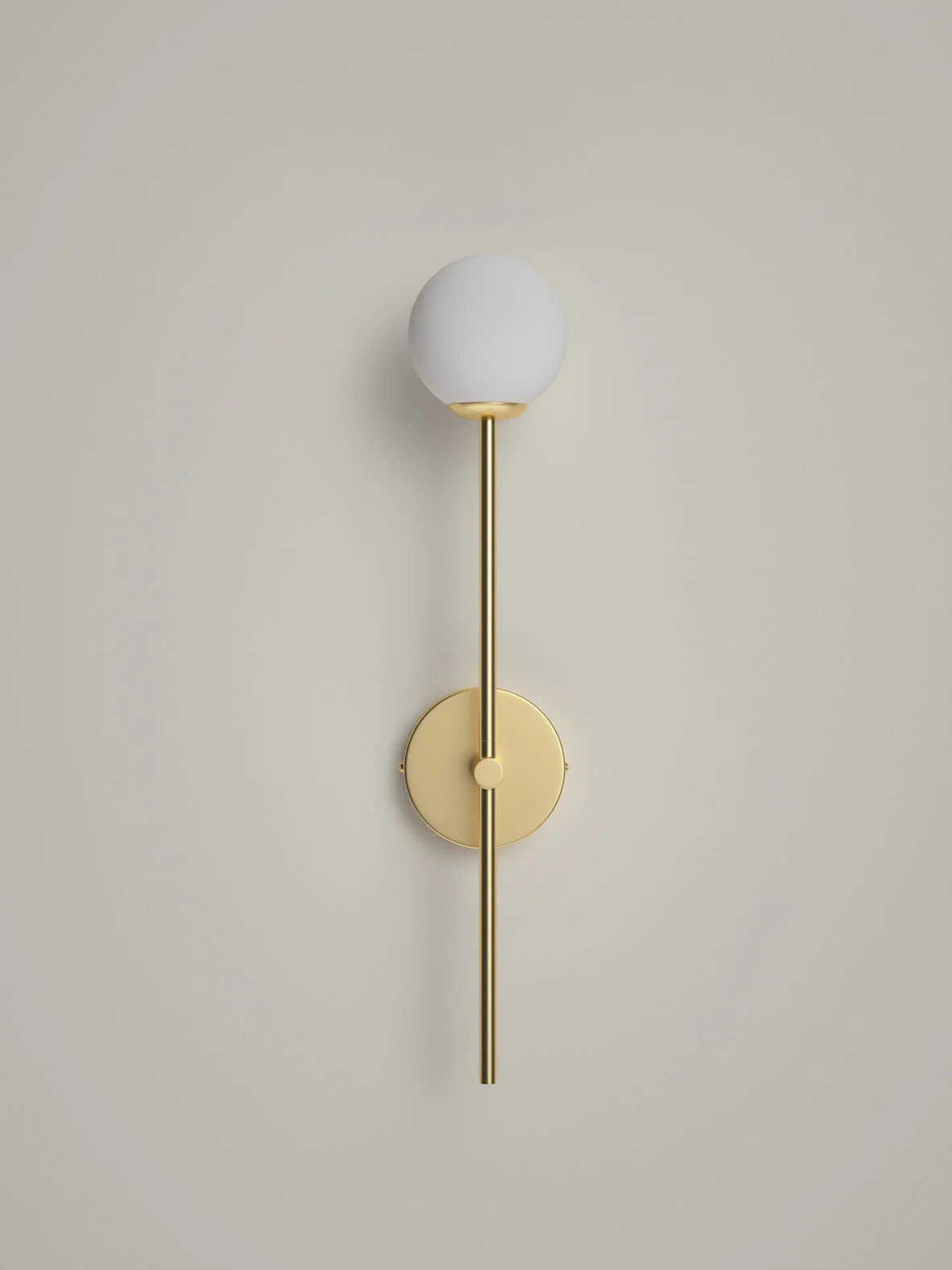 Chelso - brushed brass and opal wall light