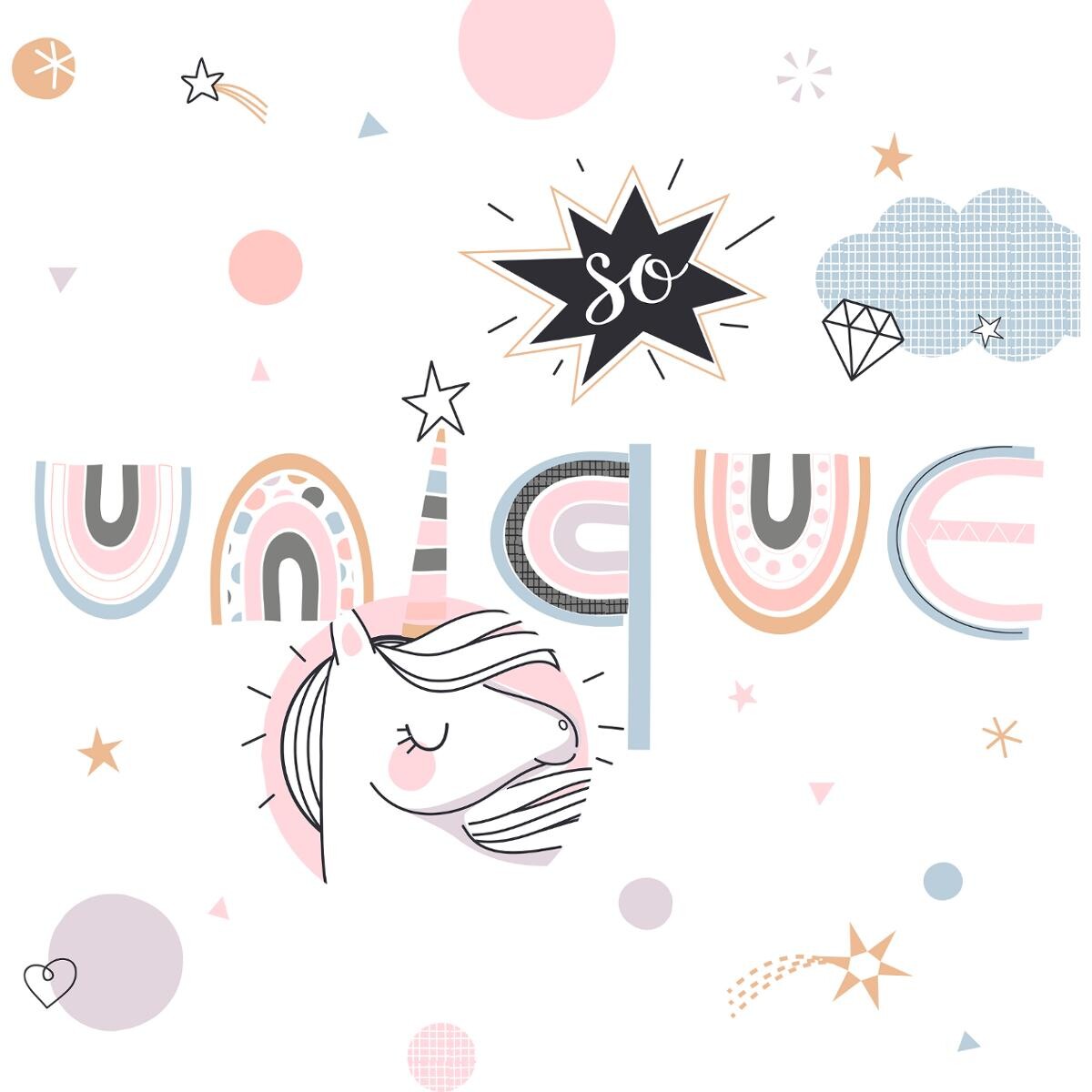 Kids bed linen set "Unicorn" Cotton, 140x200 cm