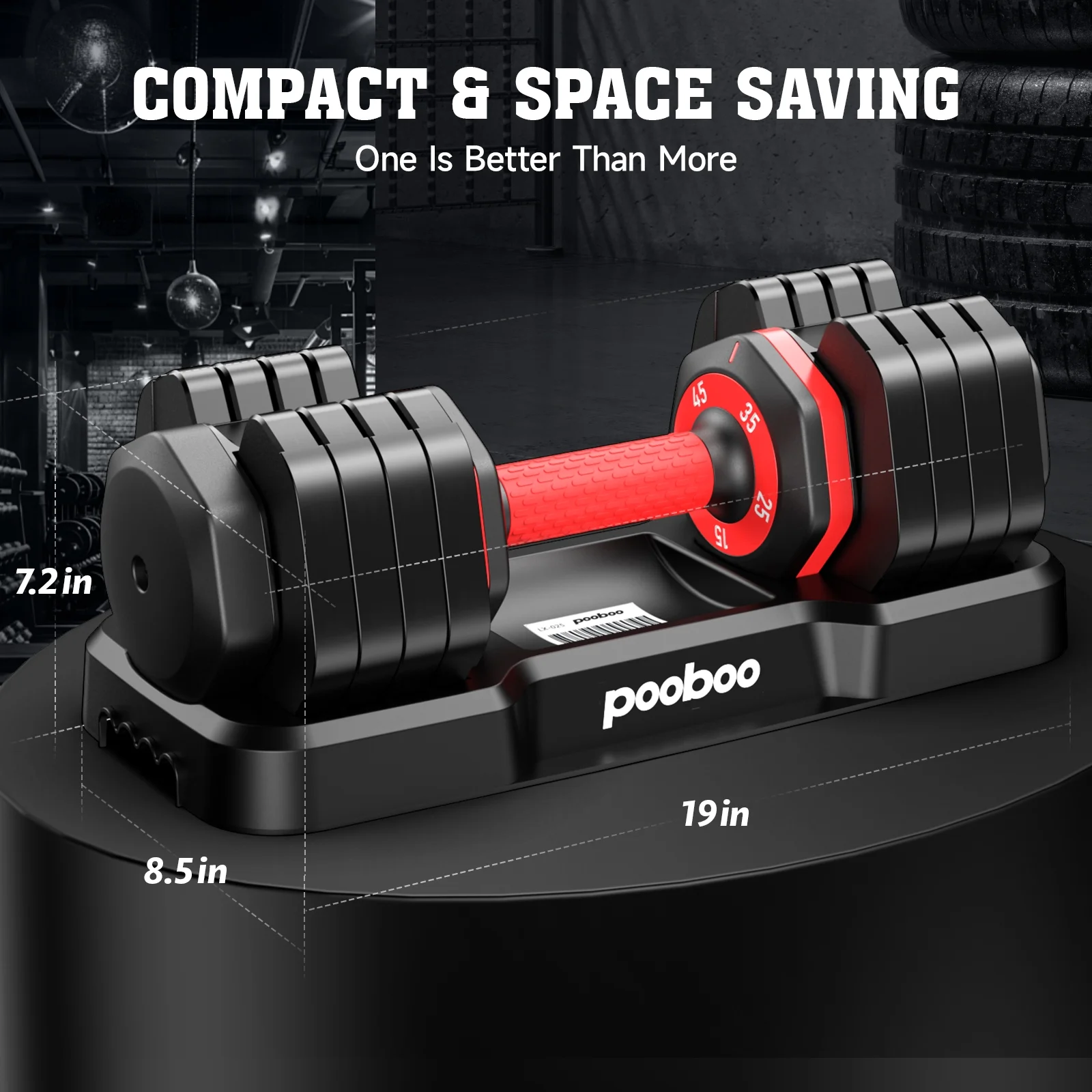(1 Pair) LNOW 50lbs Quick Select Adjustable Dumbbells for Home Gym 5 in 1 Free Weights 5/10/15/20/25lb/50lb Dumbbell with Anti-Slip Handle, Suitable for Home Gym Exercise Equipment - Image 23