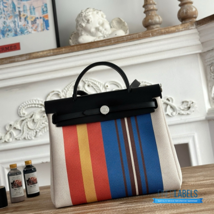 Hermès Herbag Zip 31 Bag | 31x25x10 cm | Luxury Canvas & Leather Shoulder Bag for Women | Spacious Everyday Hermès Tote1:1High-quality replica