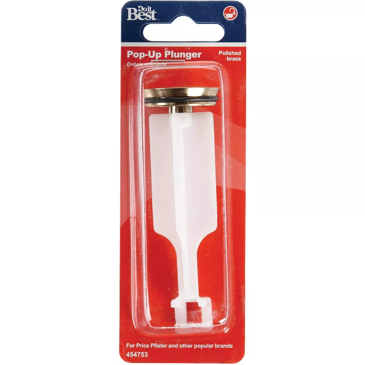 Do it Best 4.09 In. x 1.23 In. Polished Brass Pop-Up Drain Stopper