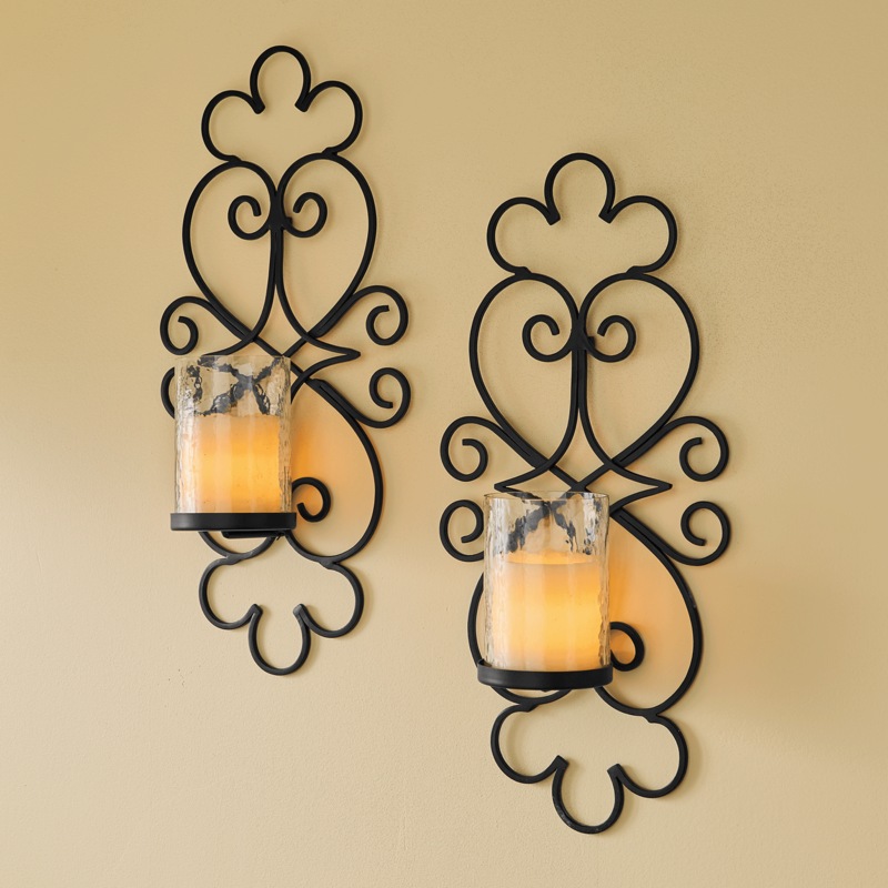 Set of 2 Stella Porte Scroll Sconces - MIDNIGHT VELVET CATALOG
