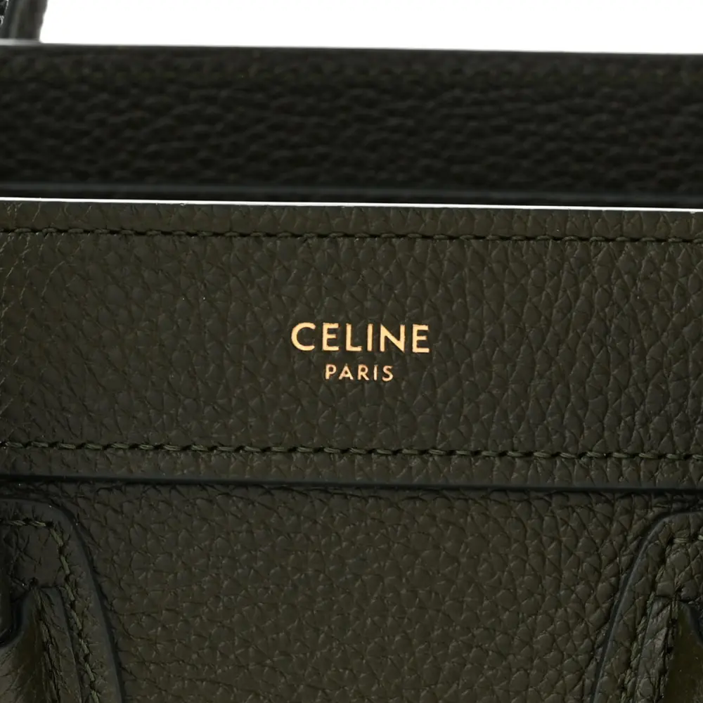 Mirror Quality Replica Celine Khaki Nano Luggage Bag