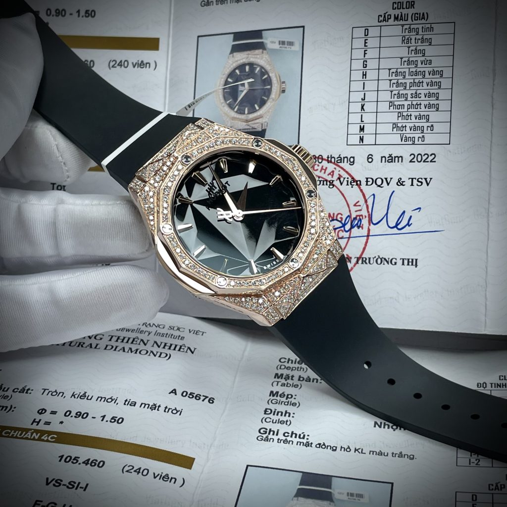 Hublot Replica 11 Watch Orlinski King Gold With Natural Diamonds 40mm - Elite Watch Atelier