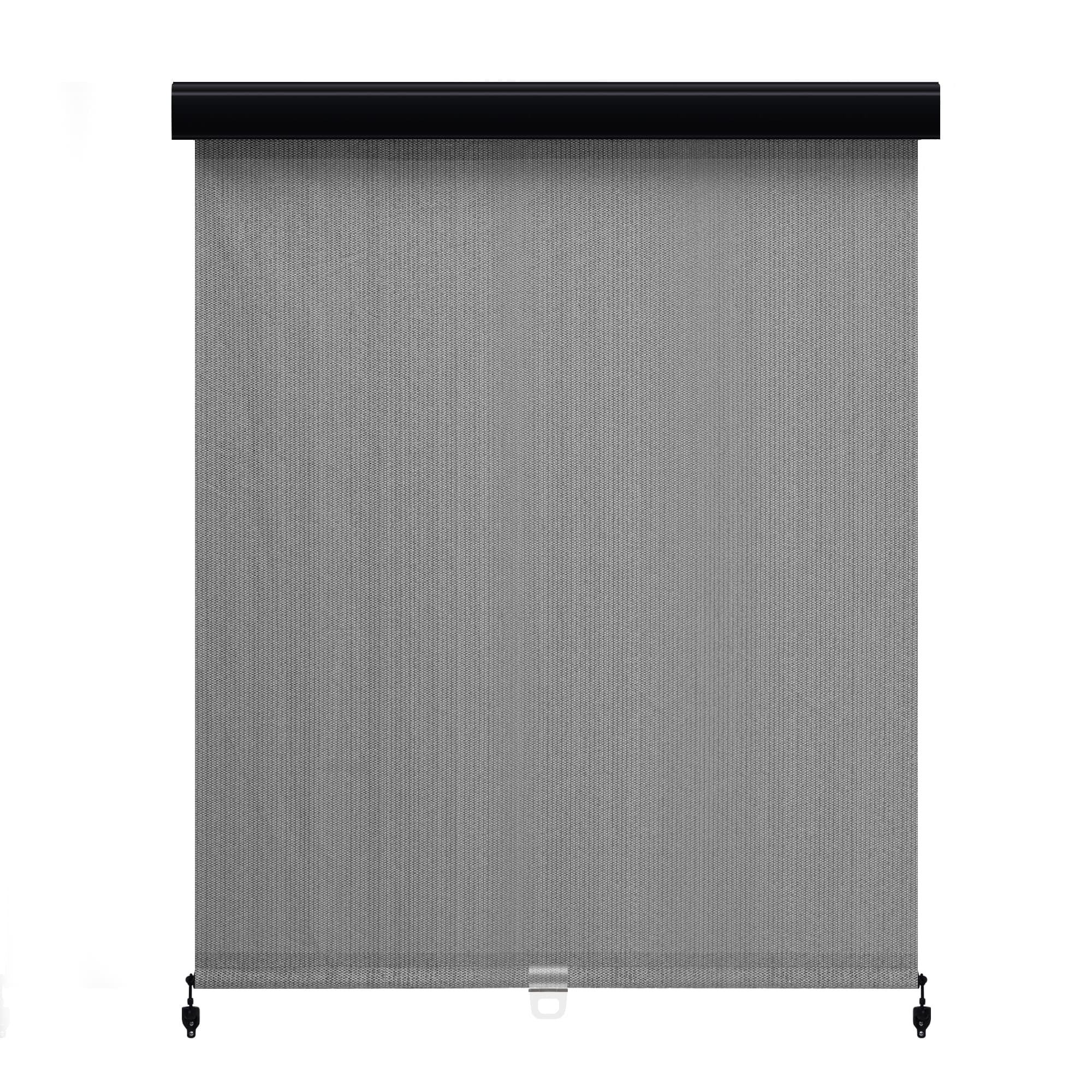 Vicllax Outdoor Patio Blinds Sun Shades Spring Roller Shade with Valance for Patio, Gray, 8'Wx8'H - Image 11