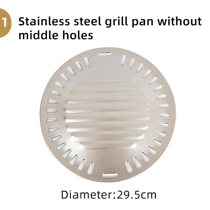 Wholesale Korean Commercial Restaurant Barbecue Accessories Grill Plate Stainless Steel Pan