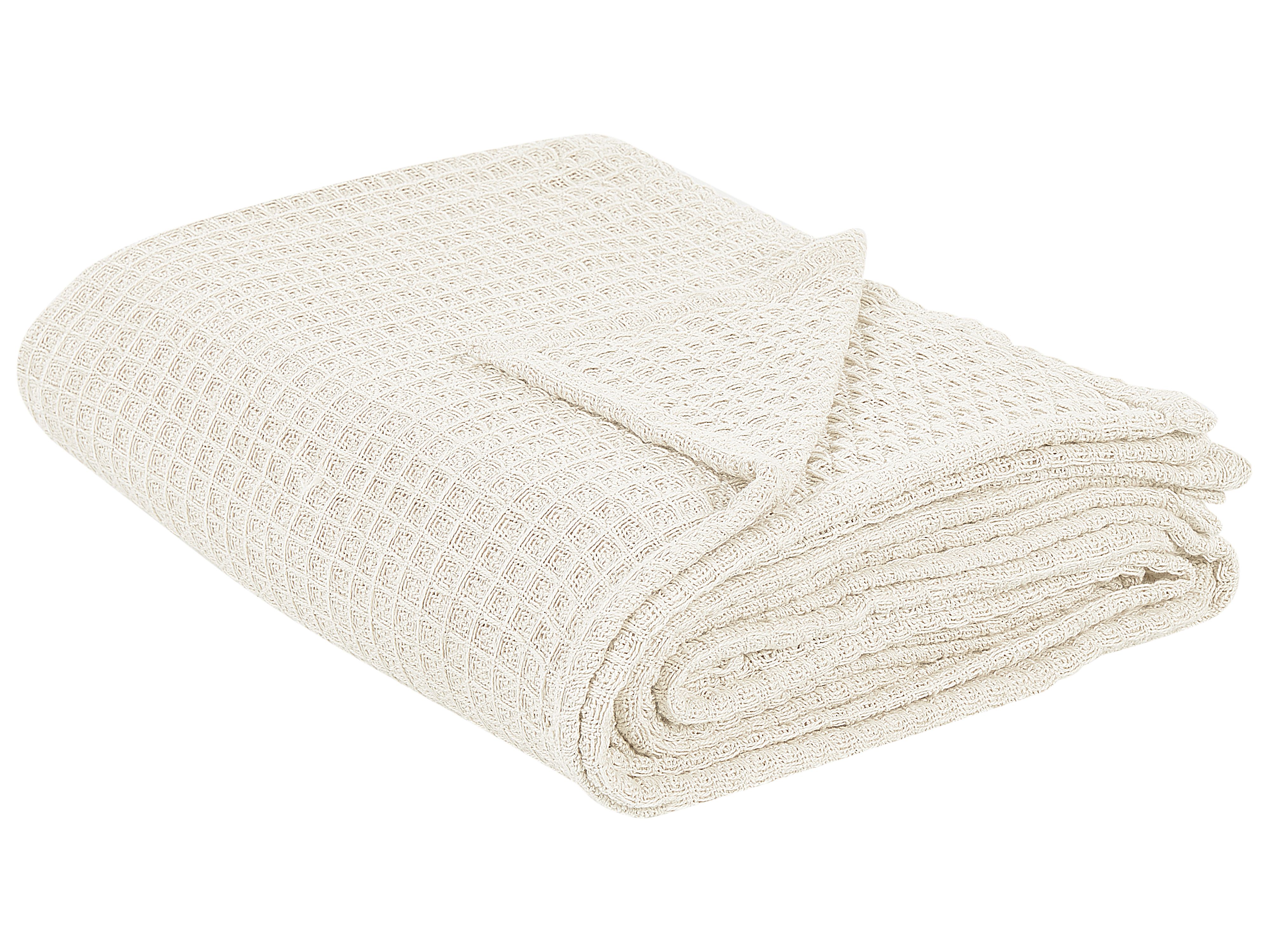 Bedspread CHAGYL Cotton 200 x 220 cm Light Beige
