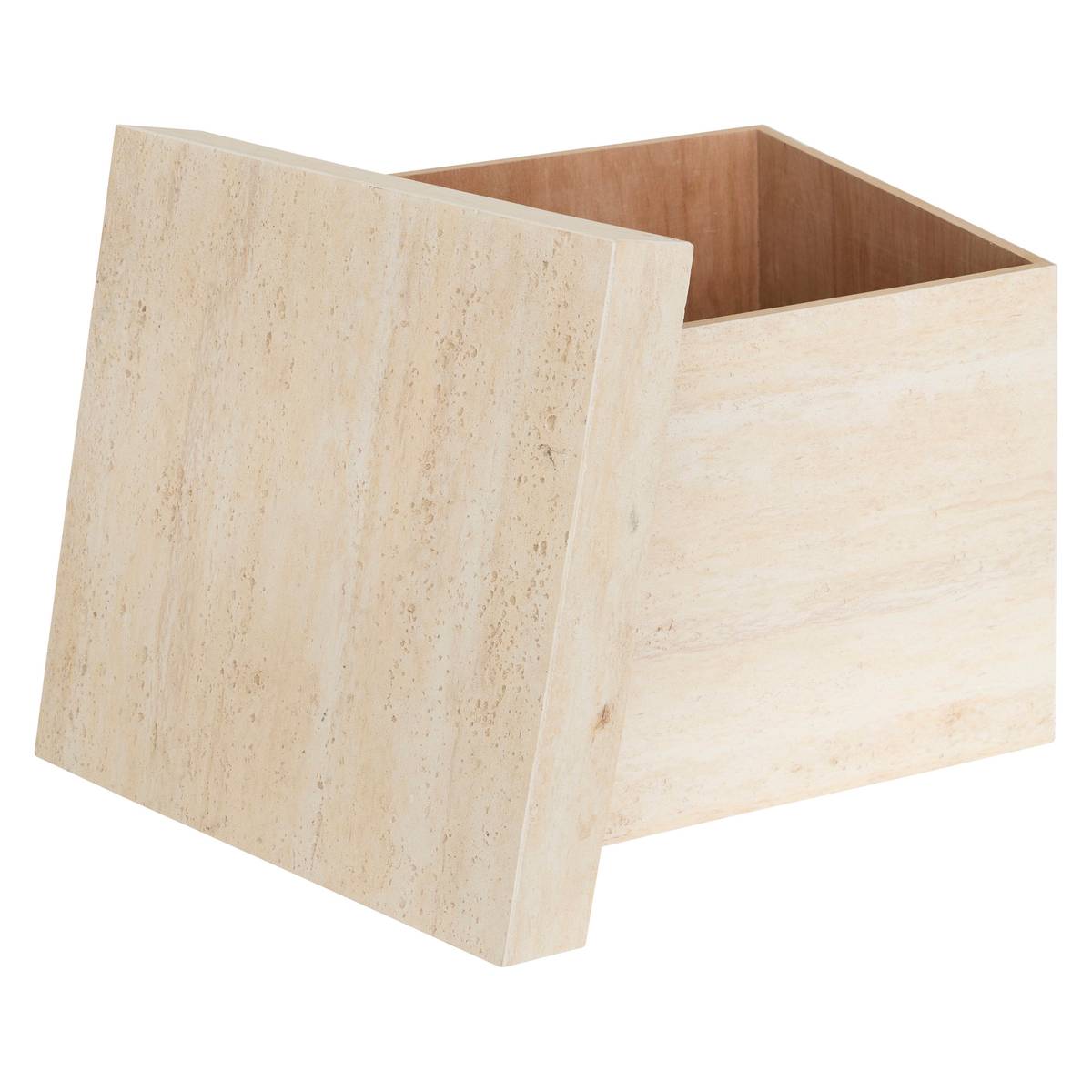 Set of 3 "Tineo" trunks Beige, 34x33 cm