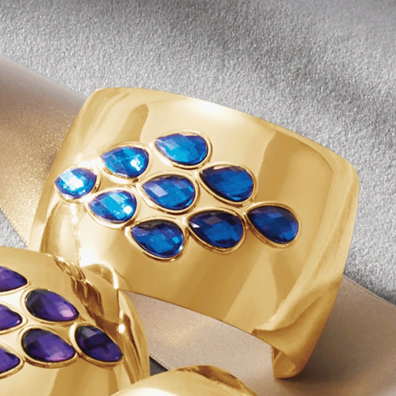 Crystal Pear Cuff - MIDNIGHT VELVET CATALOG